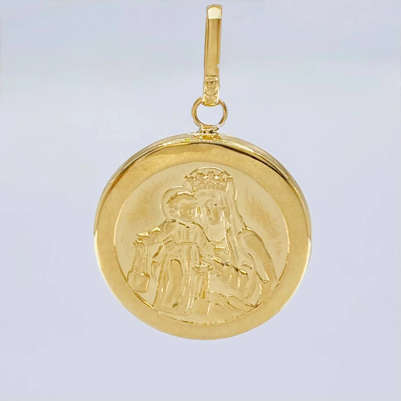 Dije Virgen Del Carmen Mate 2.2 g / 3.2 cm Oro Amarillo 18K - Image 2