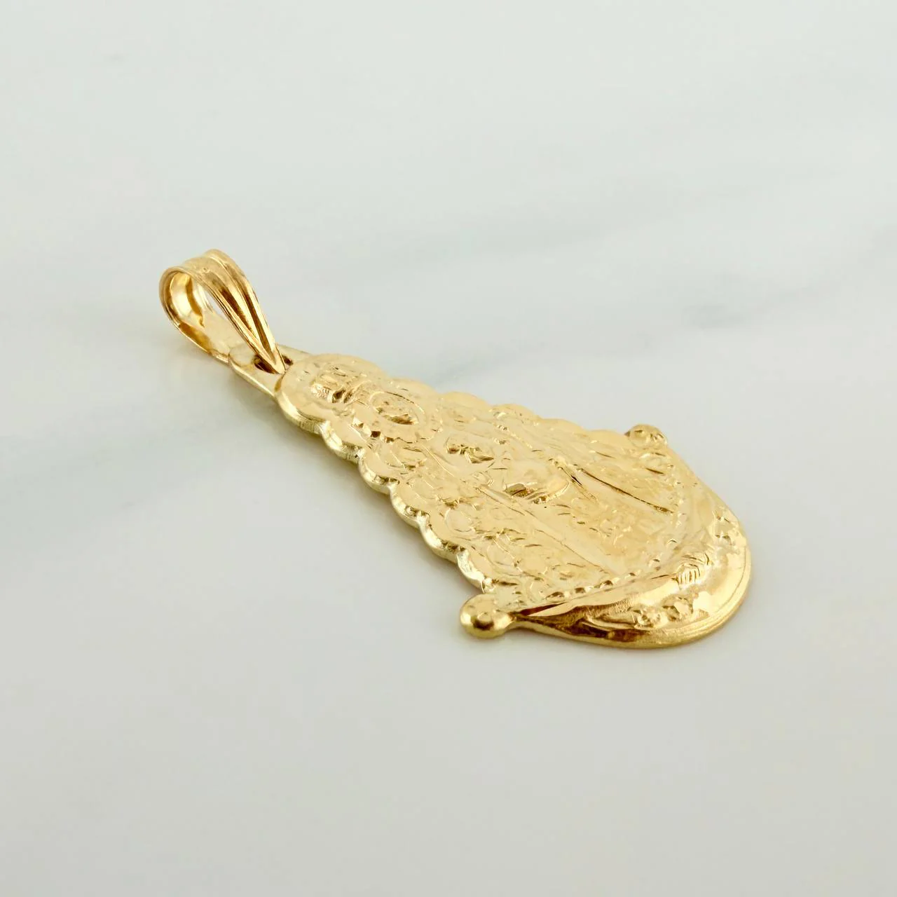 Dije Virgen Del Rocio 2.1 g / 3.1 cm Oro Amarillo 18K - Image 2