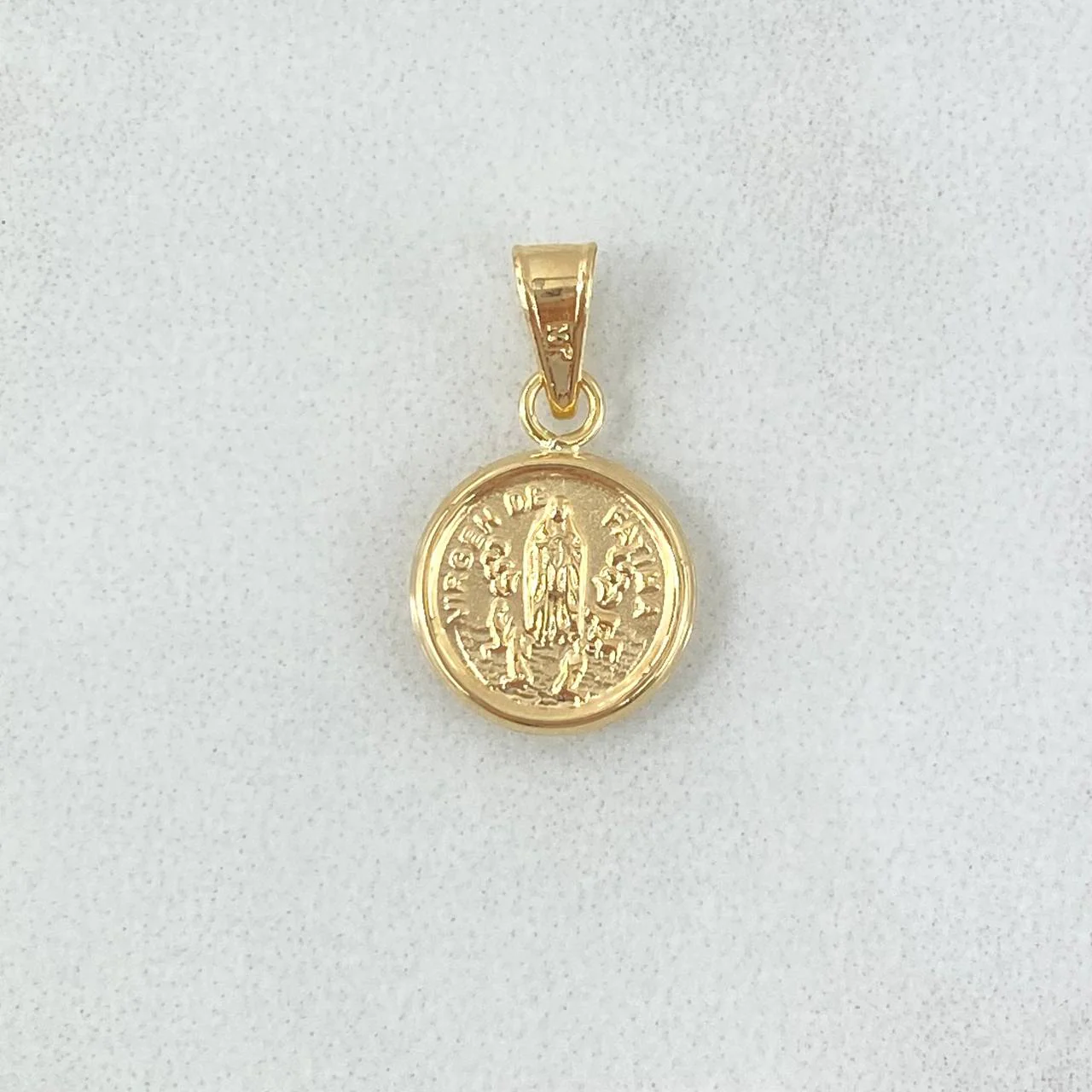 Dije Virgen Fatima Mate 0.55 g / 1.8 cm Oro Amarillo 18K - Image 2