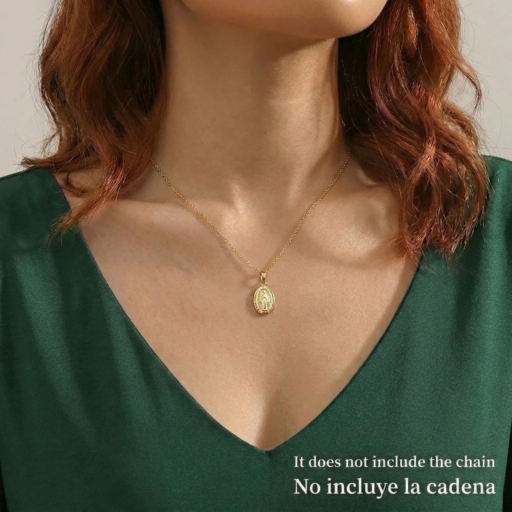 Dije Virgen Guadalupe 0.45gr / 1.5cm / Oro Amarillo 18K - Image 3