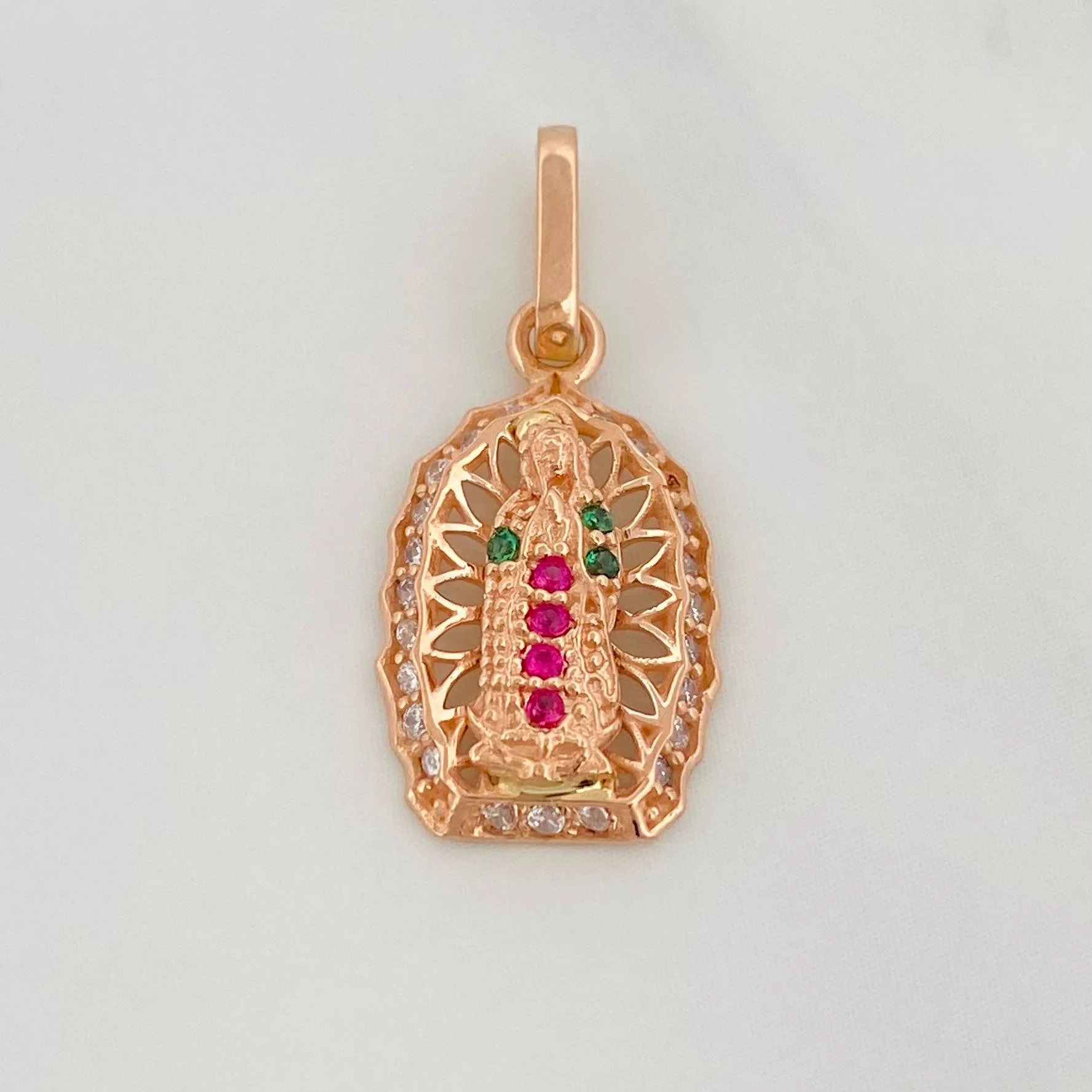 Dije Virgen Guadalupe 1.2 g / 2.1 cm Oro Rosa 18K