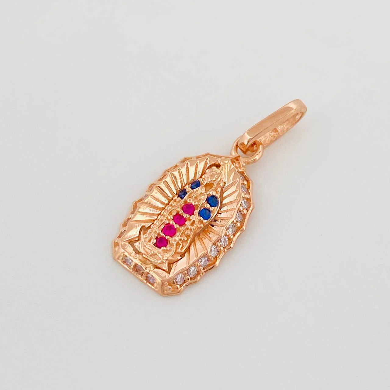 Dije Virgen Guadalupe 1.2 g / 2 cm Oro Rosa 18K - Image 2