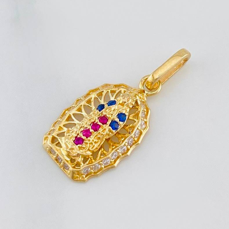 Dije Virgen Guadalupe 1.3 g / 2.1 cm Oro Amarillo 18K - Image 3