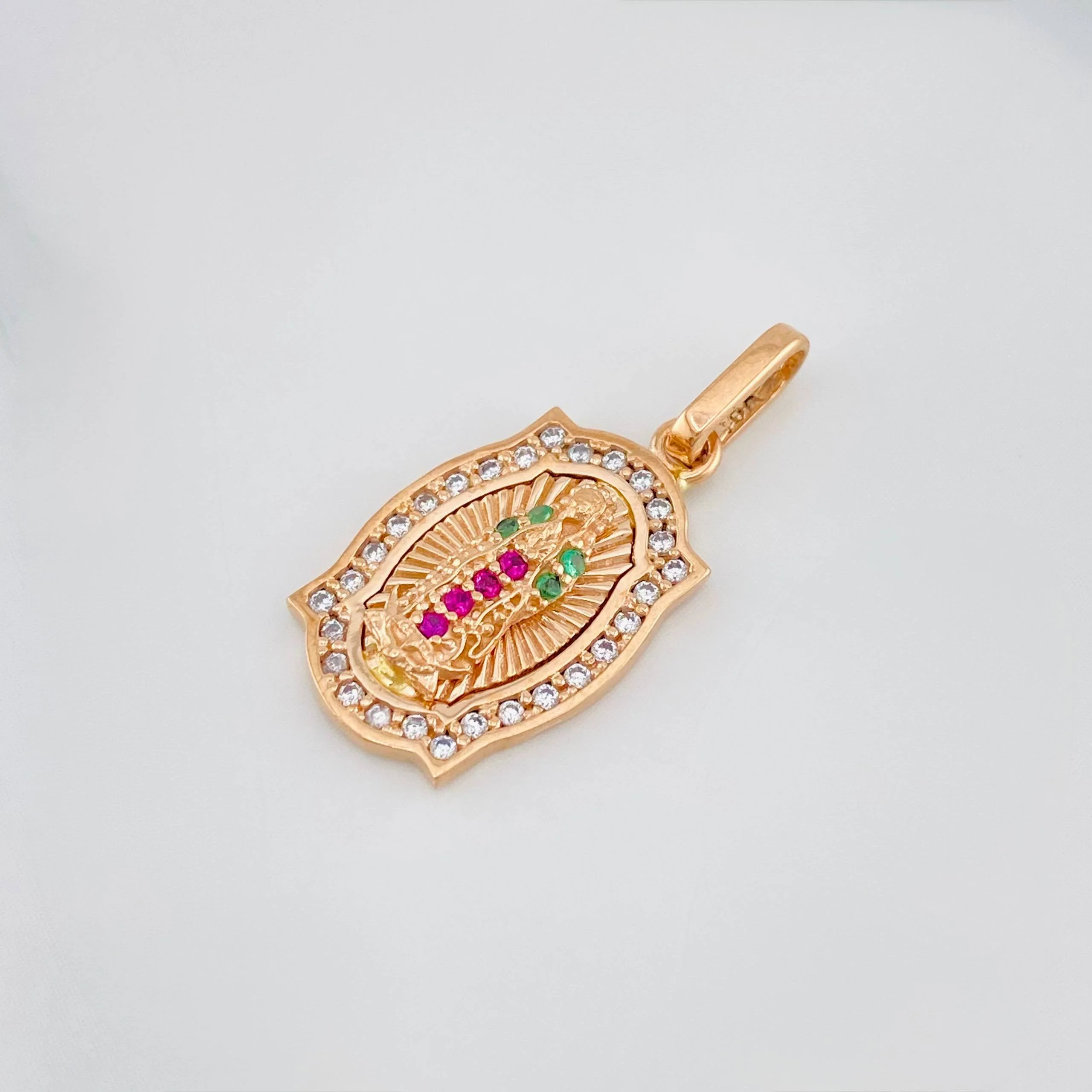 Dije Virgen Guadalupe 2.05 g / 2.3 cm Oro Rosa 18K - Image 2