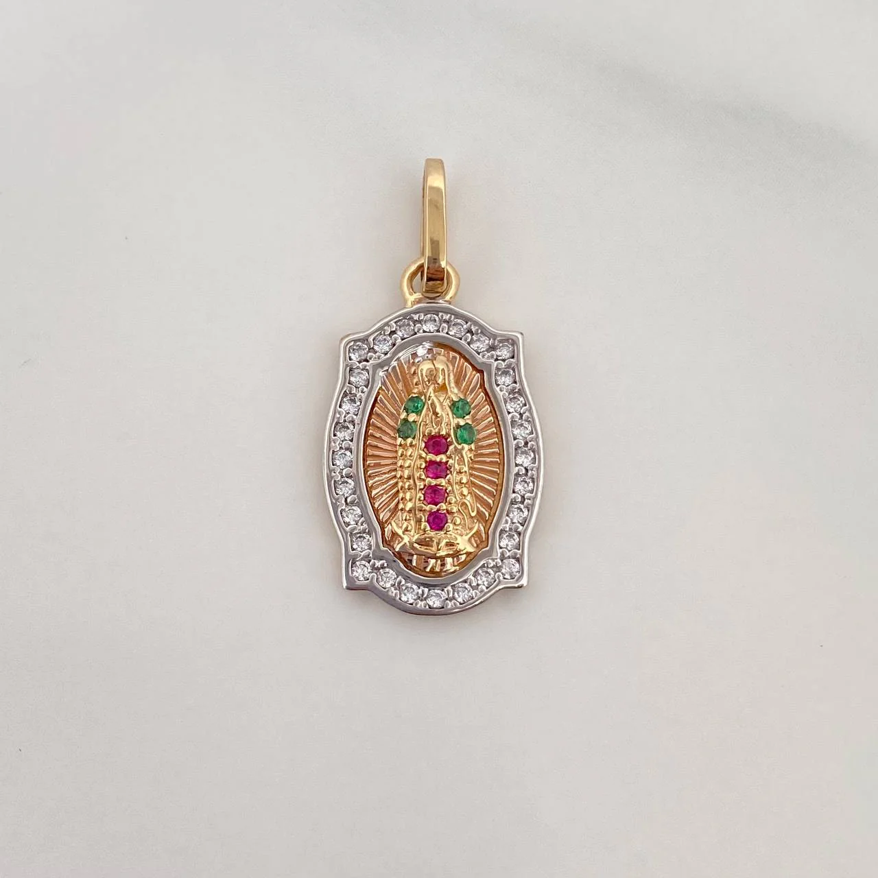 Dije Virgen Guadalupe 2.2 g / 2.3 cm Tres Oros 18K - Image 2