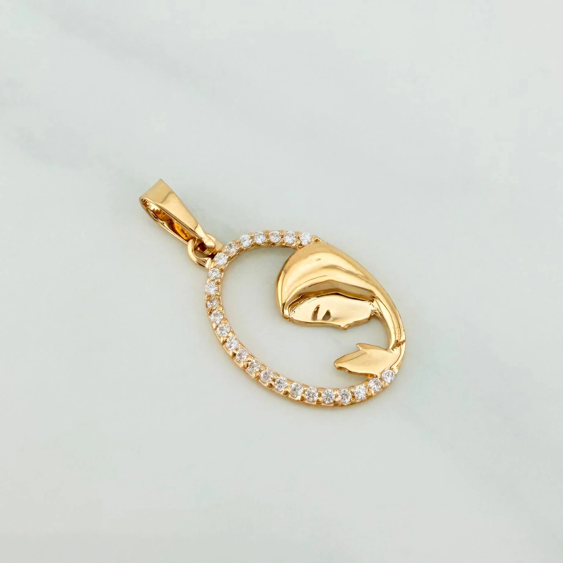 Dije Virgen Maria 0.9 g / 2.5 cm Oro Amarillo 18K - Image 2