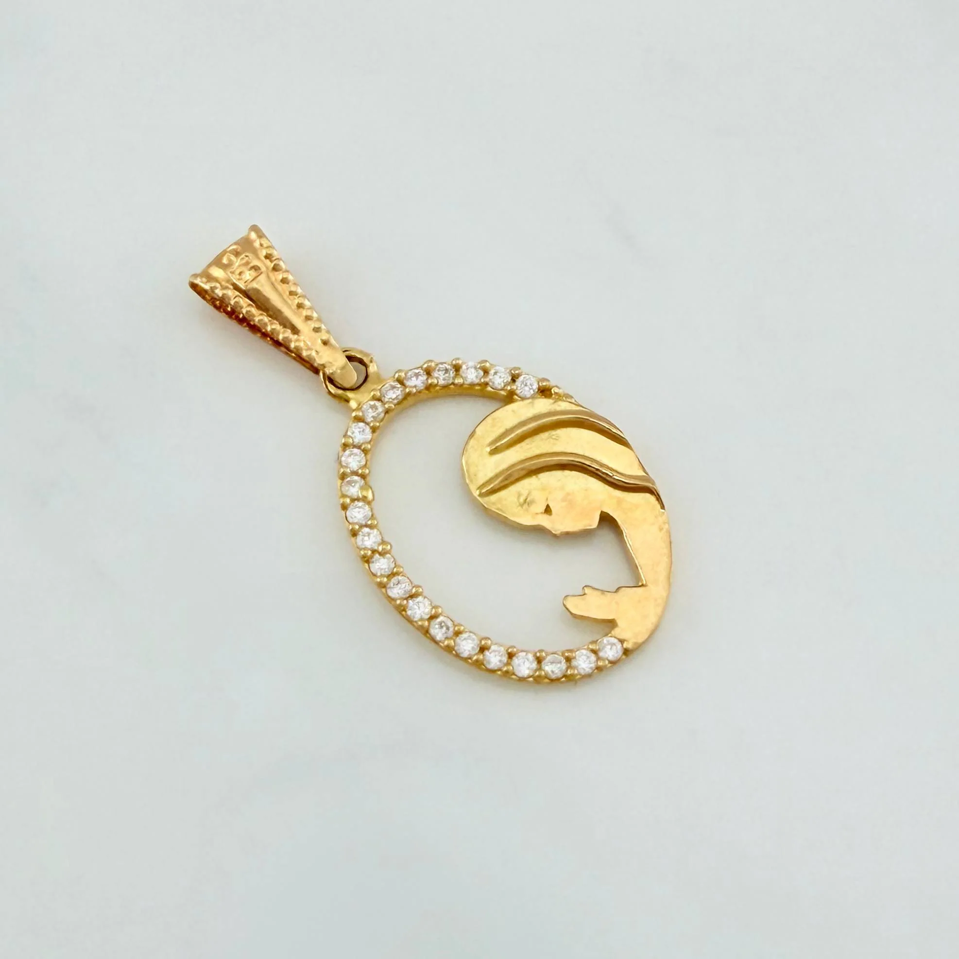 Dije Virgen Maria 1.1 g / 2.5 cm Oro Amarillo 18K - Image 2