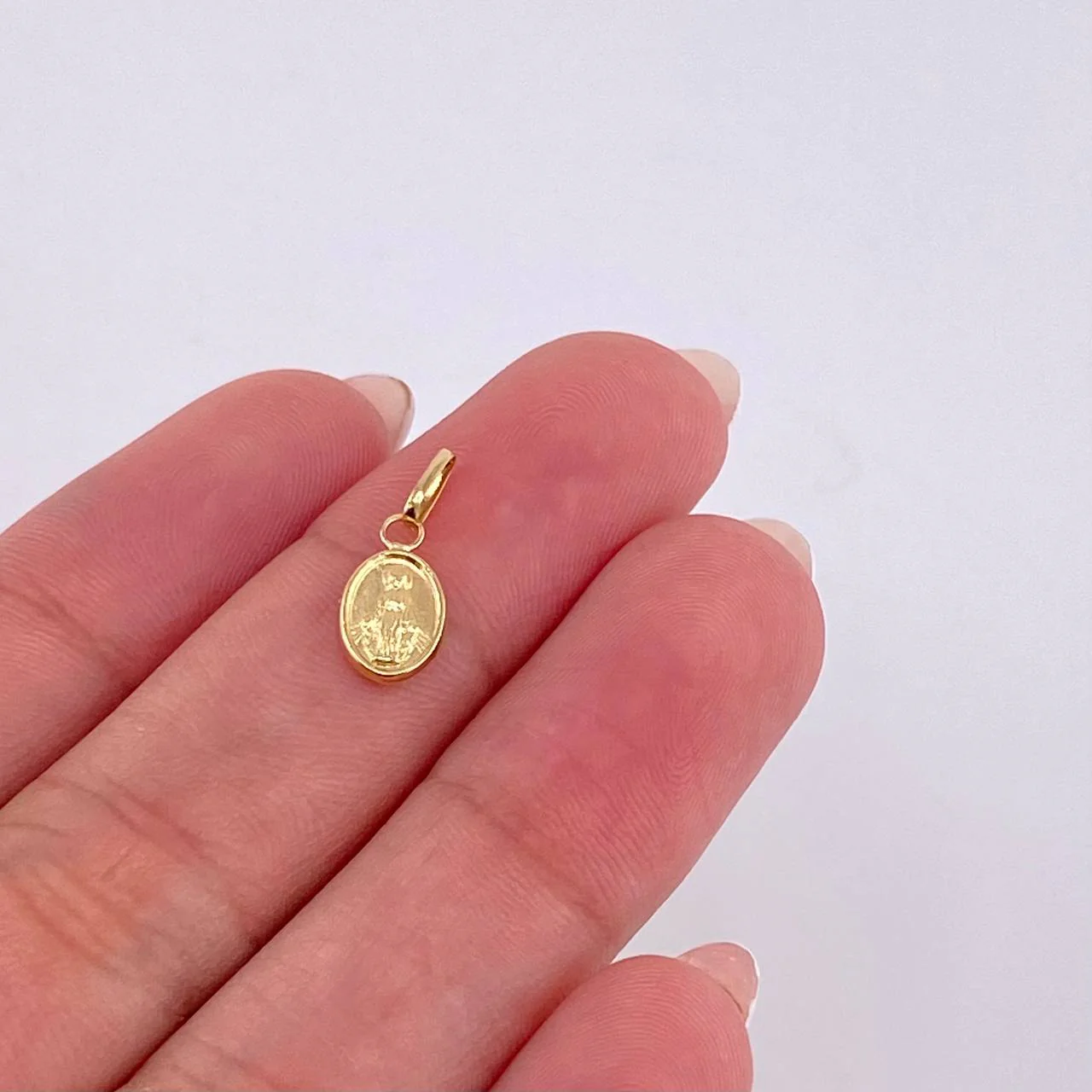 Dije Virgen Milagrosa 0.25gr / 1.6cm / Oro Amarillo 18K © - Image 4