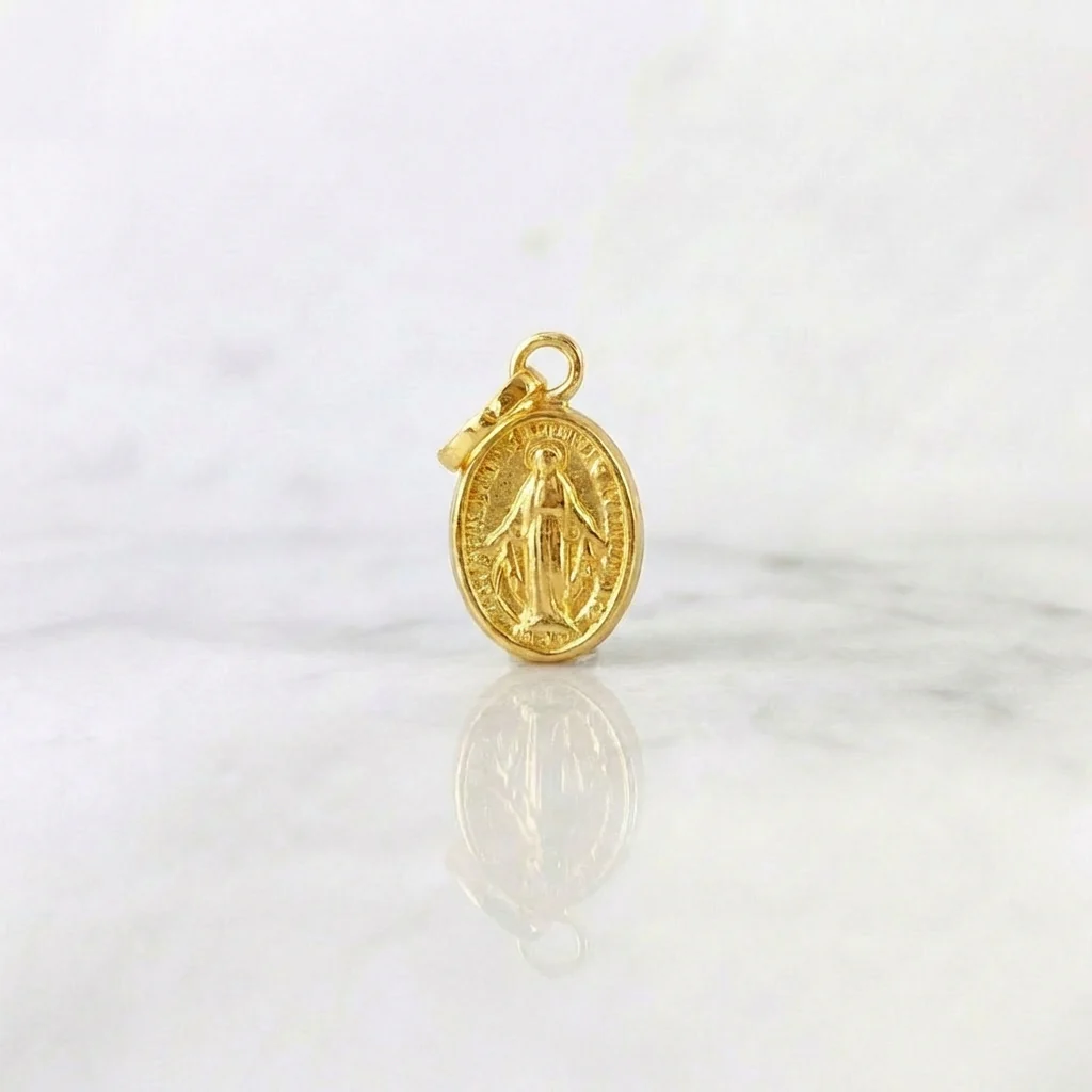 Dije Virgen Milagrosa 0.4gr / 1.5cm / Oro Amarillo 18K ©