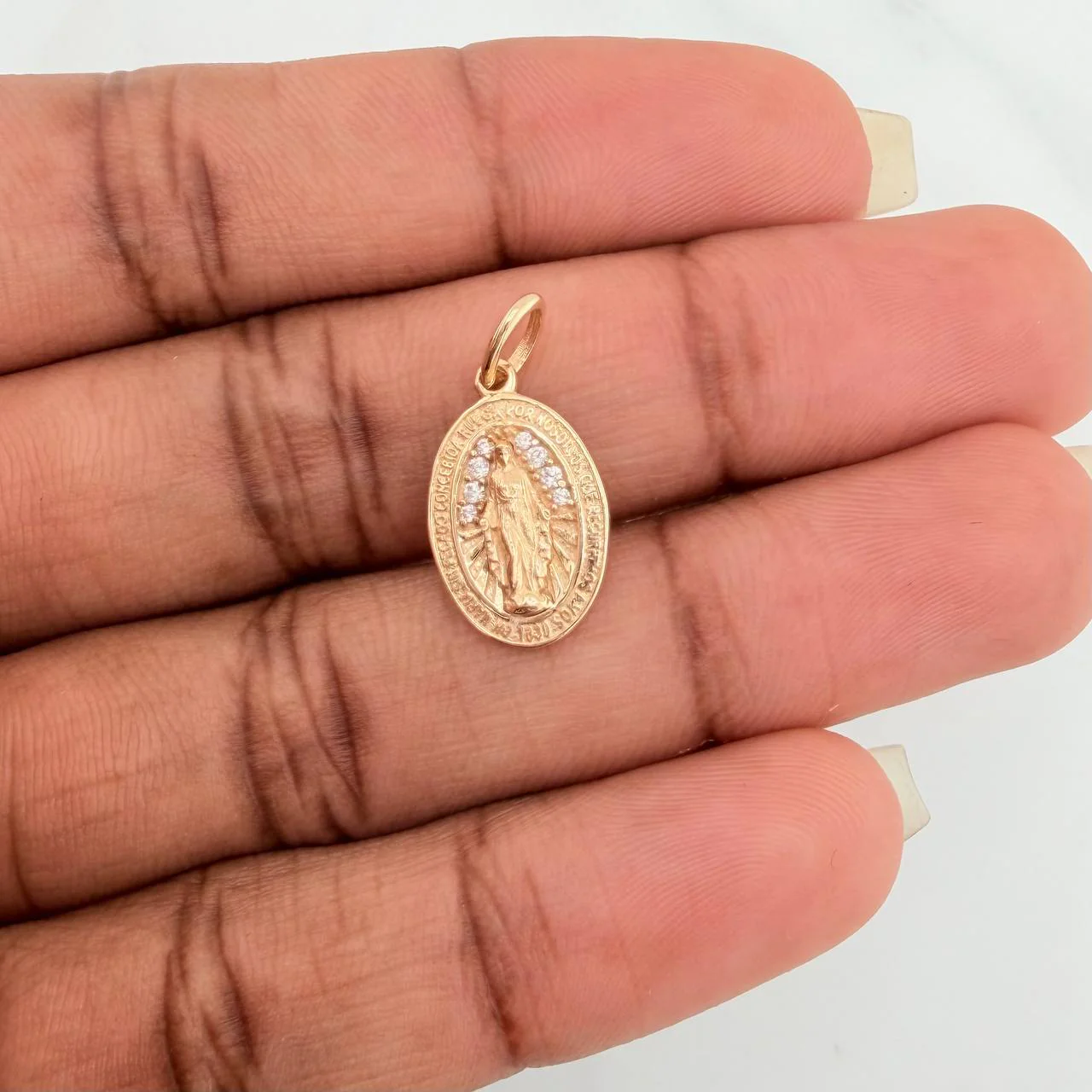 Dije Virgen Milagrosa 1.3gr / 2cm / Oro Amarillo 18K & - Image 6