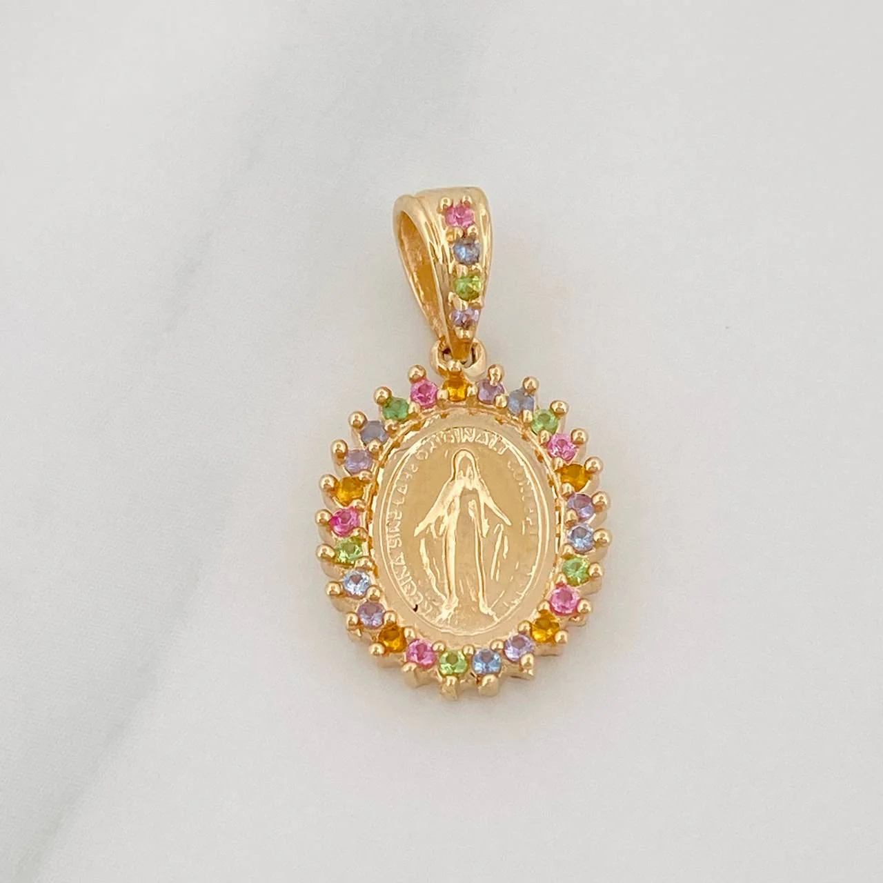 Dije Virgen Milagrosa 1.7g / 2cm Oro Amarillo 18K