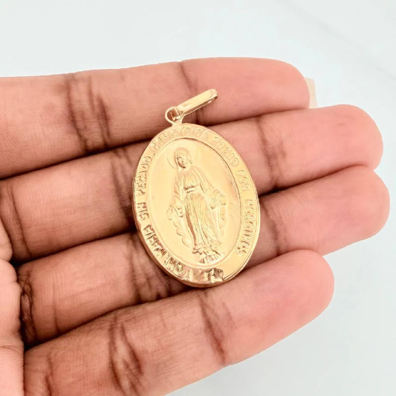 Dije Virgen Milagrosa 3.05 g / 4.2 cm Oro Amarillo 18K - Image 4