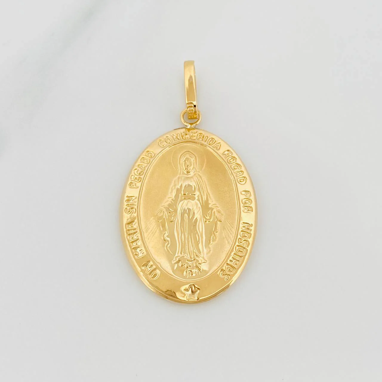 Dije Virgen Milagrosa 3 g / 4.2 cm Oro Amarillo 18K