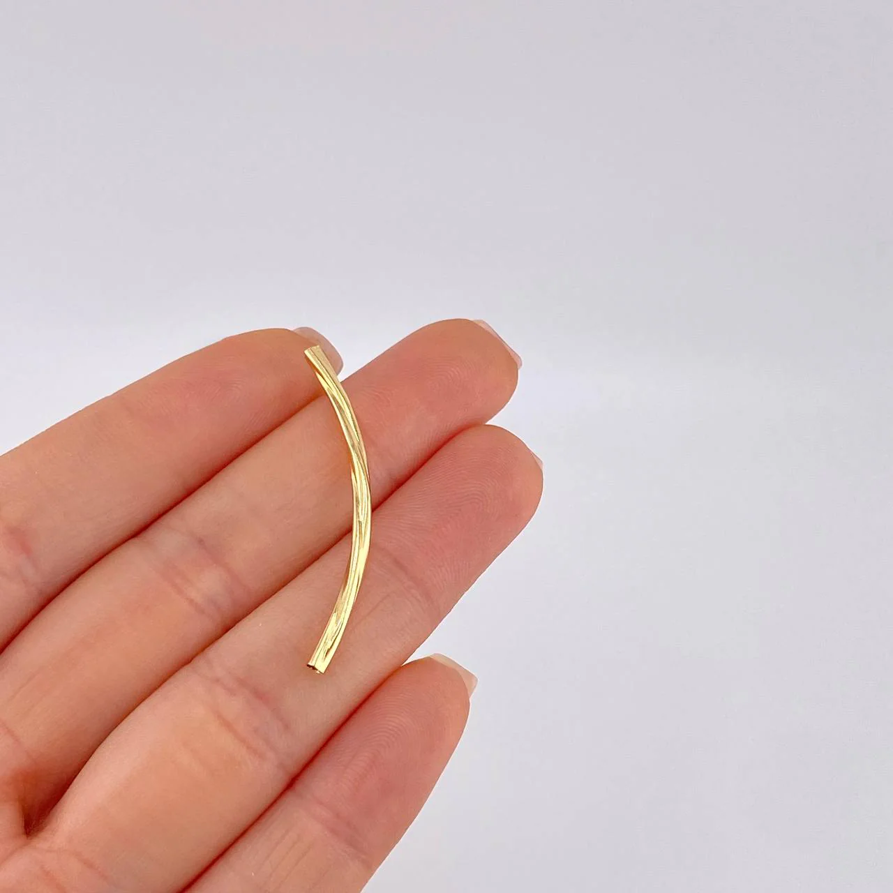 Herraje Cilindro 0.35 g / 3.8 cm Oro Amarillo 18K - Image 3
