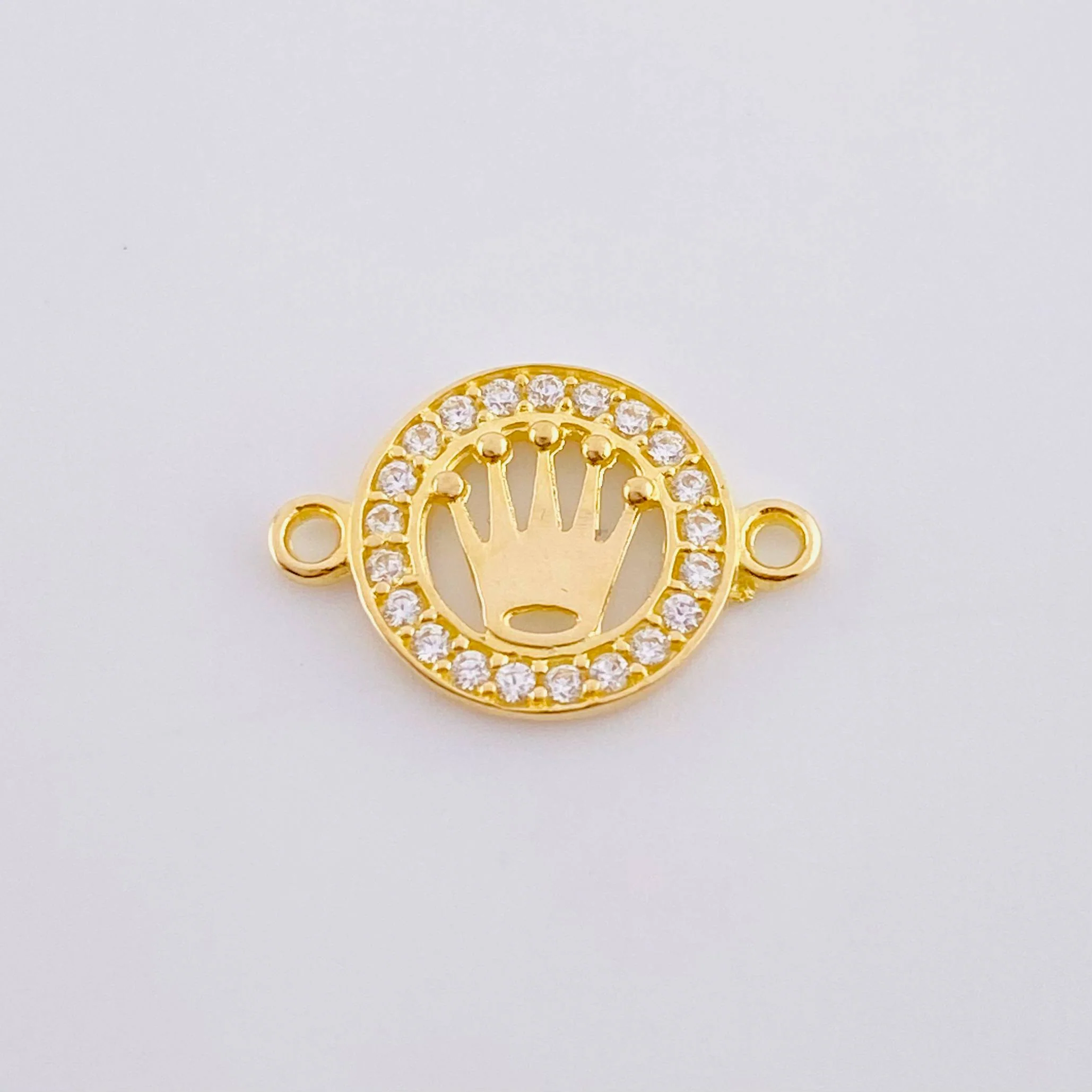 Herraje Circulo Corona 0.6 g / 1.4 cm Oro Amarillo 18K