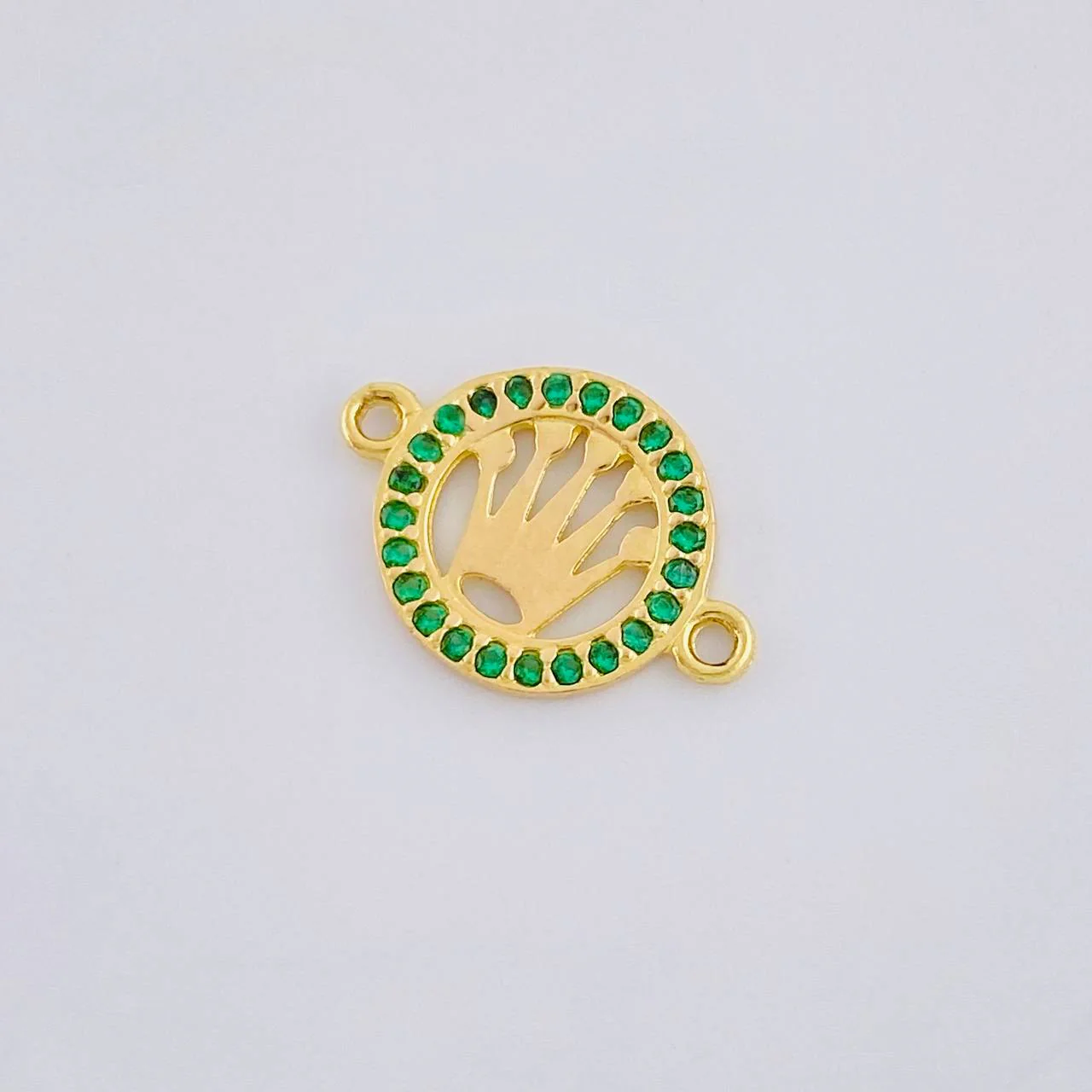 Herraje Circulo Corona 0.7 g / 1.5 cm Oro Amarillo 18K - Image 2