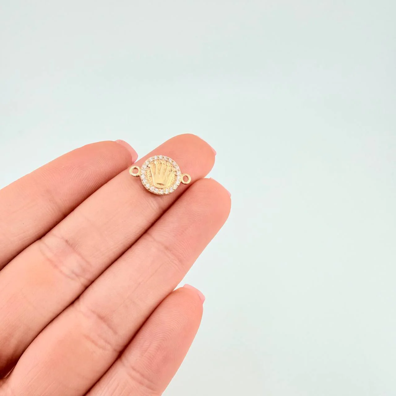 Herraje Circulo Corona 1.45 g / 1.5 cm Oro Amarillo 18K - Image 5