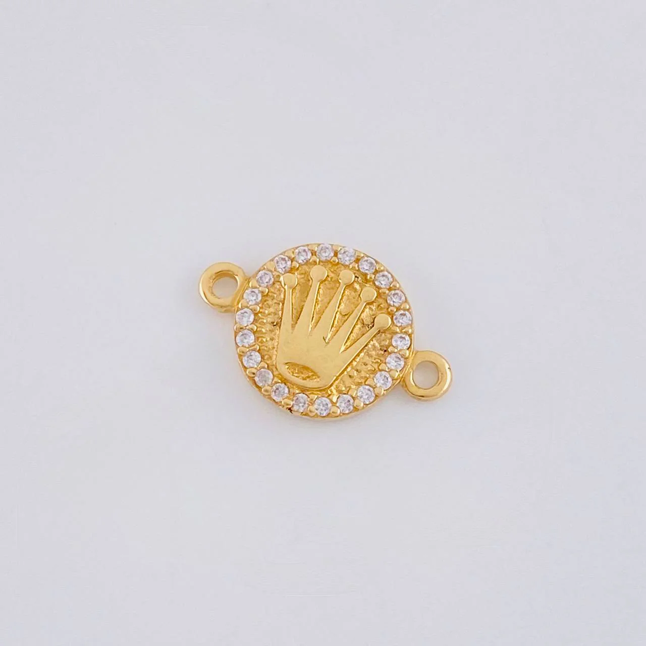 Herraje Circulo Corona 1.6 g / 1.5 cm Oro Amarillo 18K - Image 2