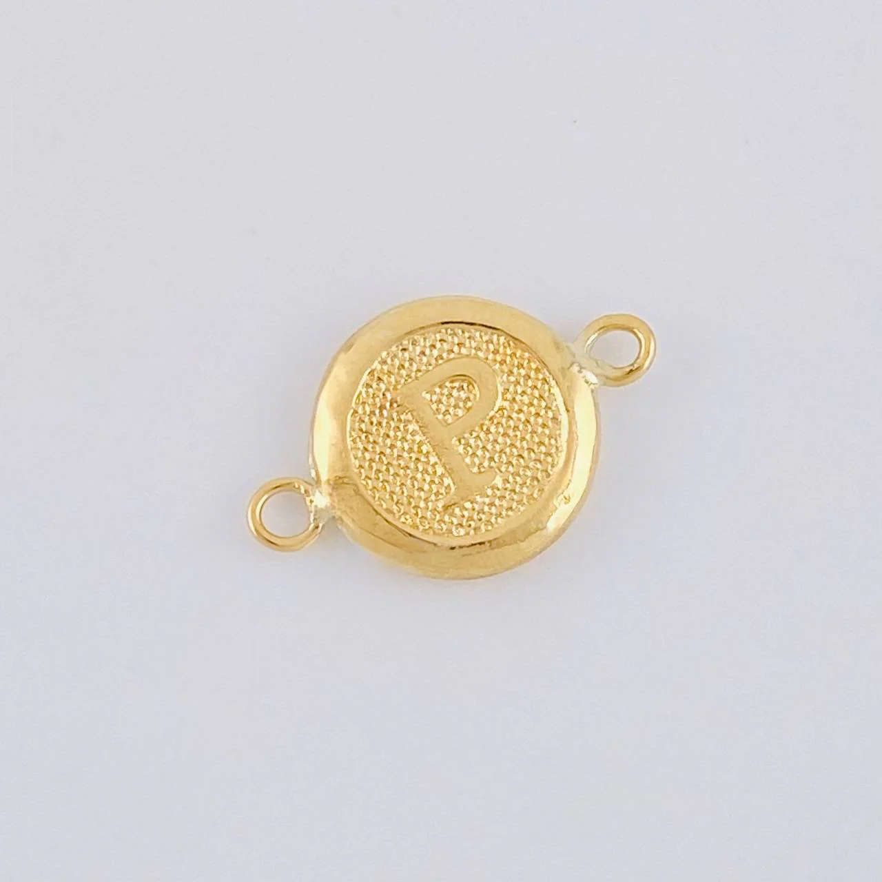 Herraje Circulo Letra P 0.35g / 1.5cm Oro Amarillo 18K - Image 2