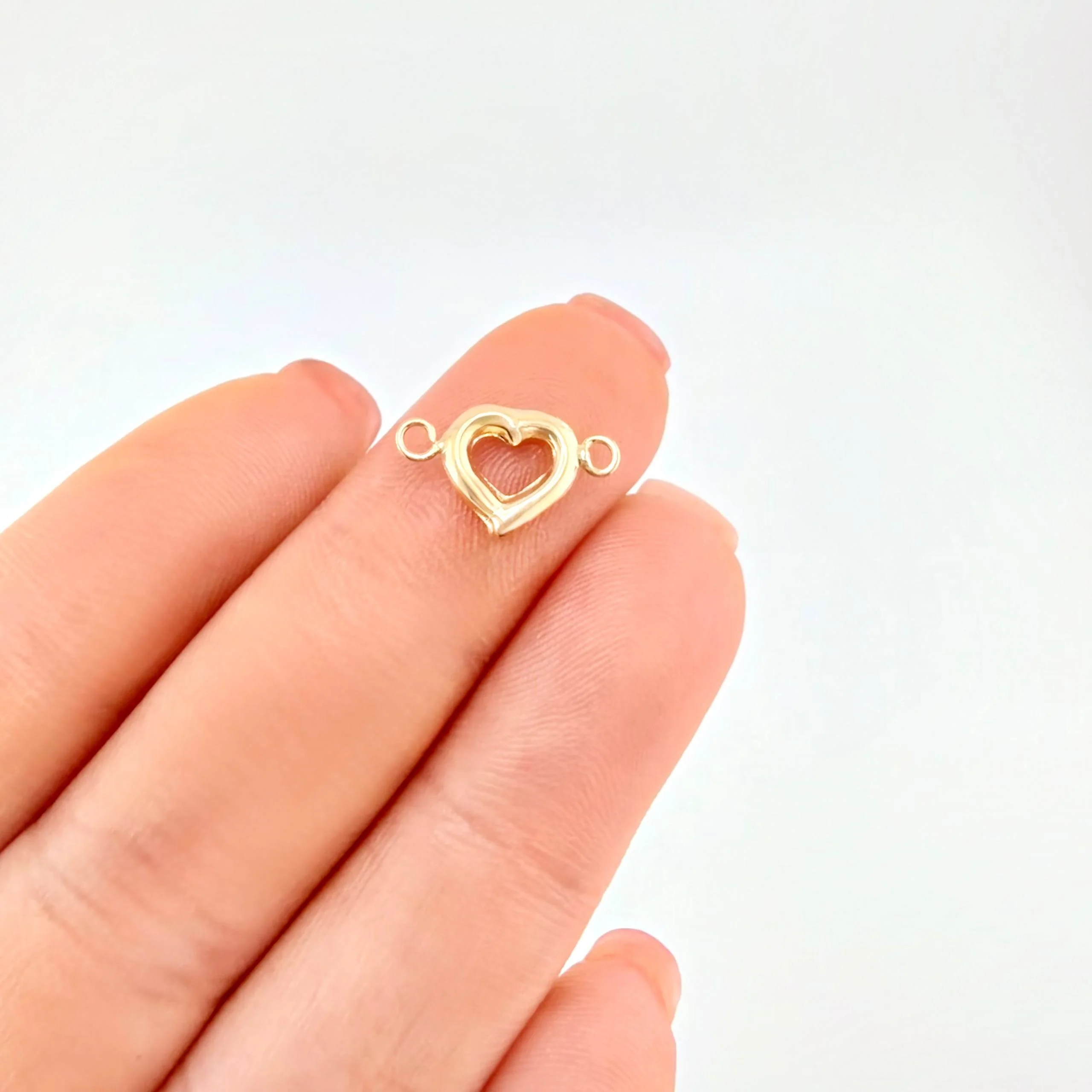 Herraje Corazón 0.35 g / 1.4 cm Oro Amarillo 18K - Image 4