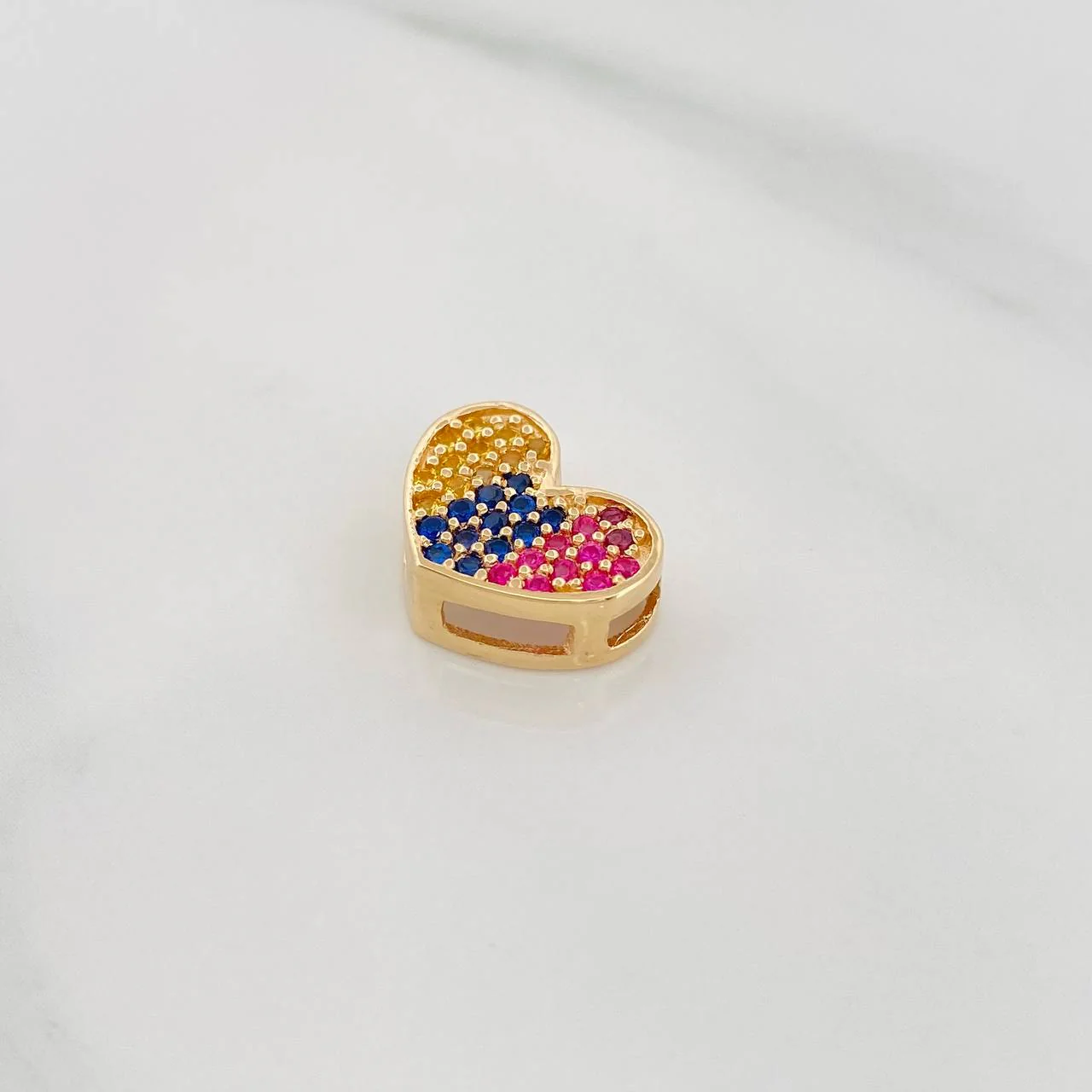 Herraje Corazón 1.85 g / 1.4 cm Oro Amarillo 18K - Image 2