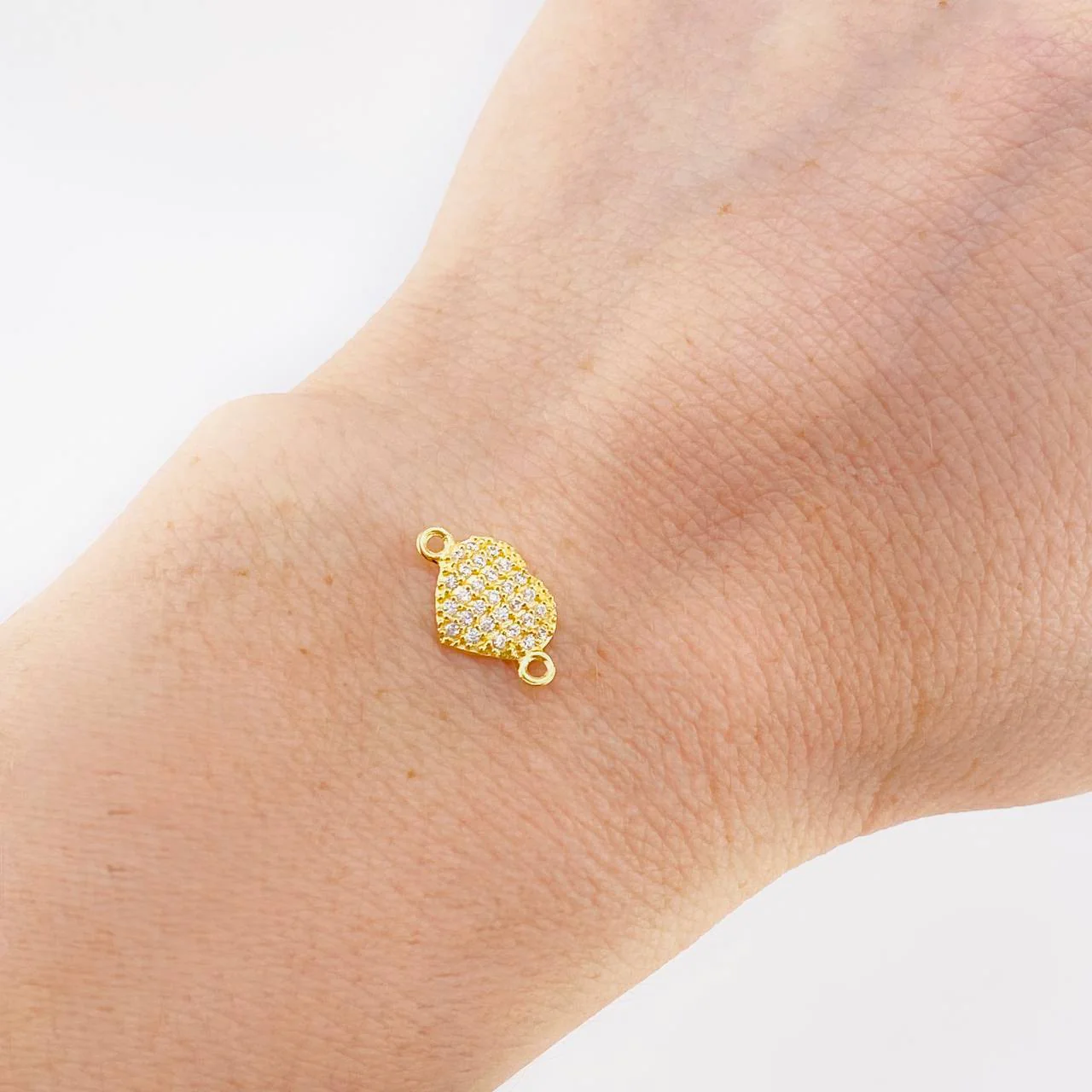 Herraje Corazón Tupido 0.6 g / 1.3 cm Oro Amarillo 18K - Image 5