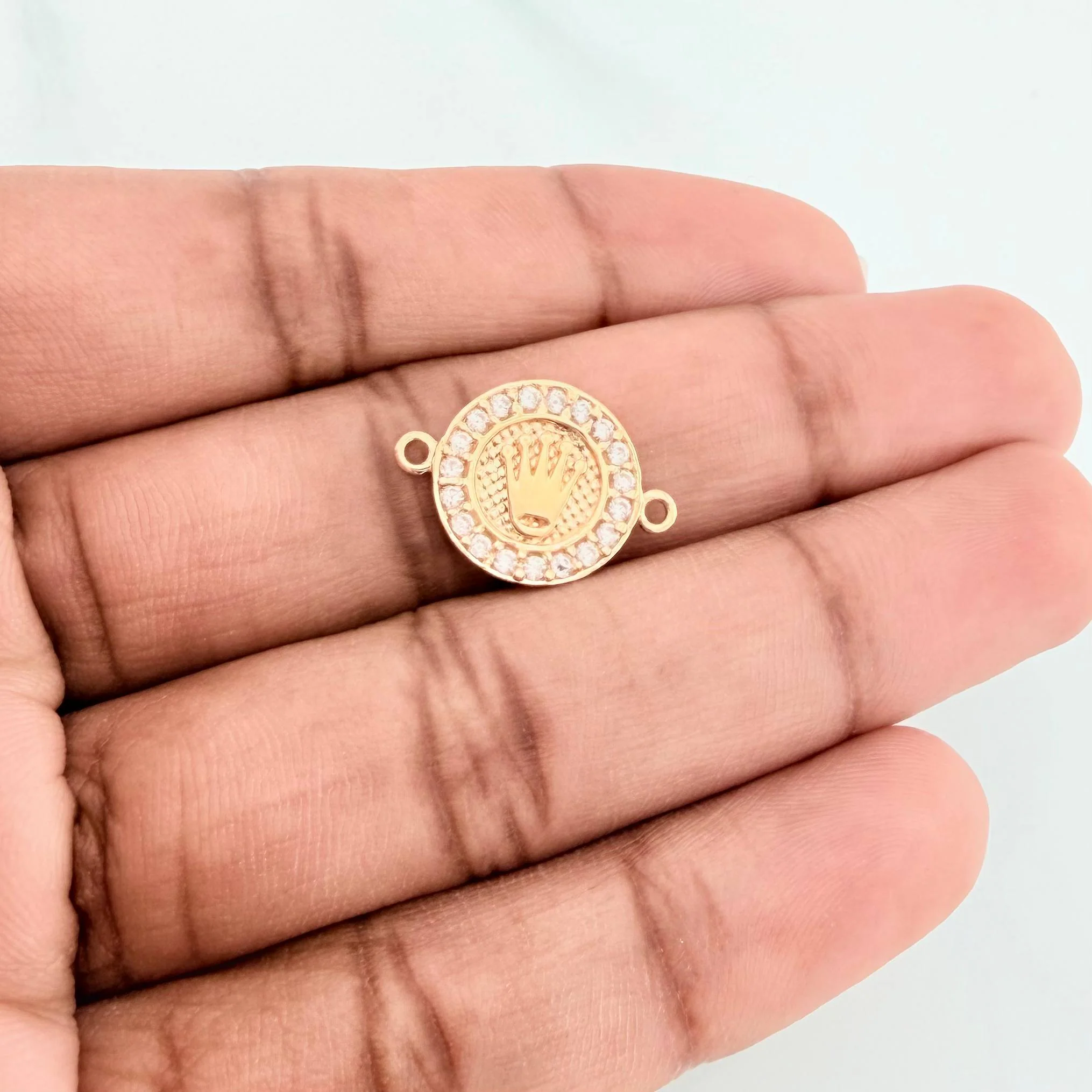 Herraje Corona 1.3 g / 1.8 cm Oro Amarillo 18K - Image 4