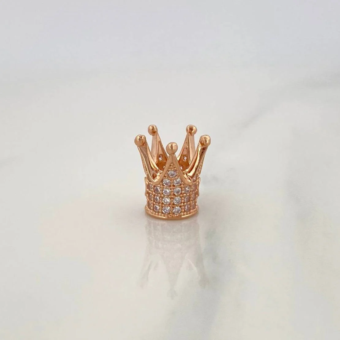 Herraje Corona 1.35gr / 1cm / Oro Rosa 18K %