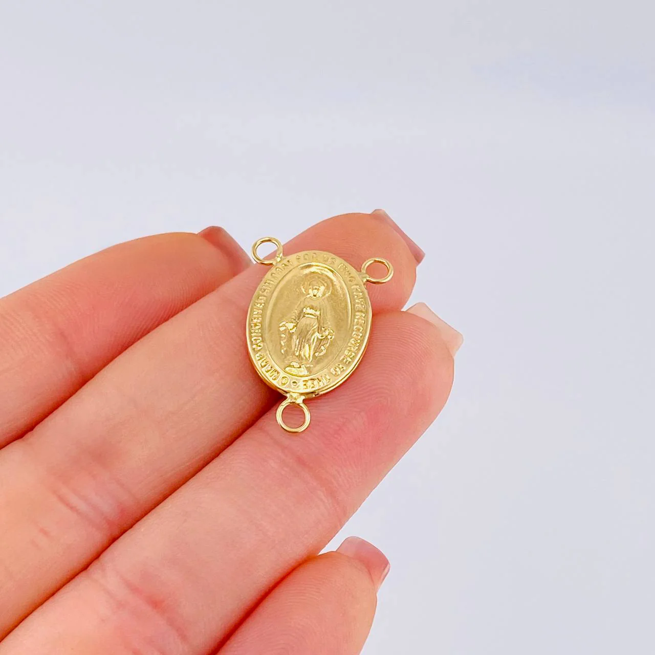Herraje Crucero Virgen De La Milagrosa Marco 0.95 g / 2.2 cm Oro Amarillo 18K - Image 4
