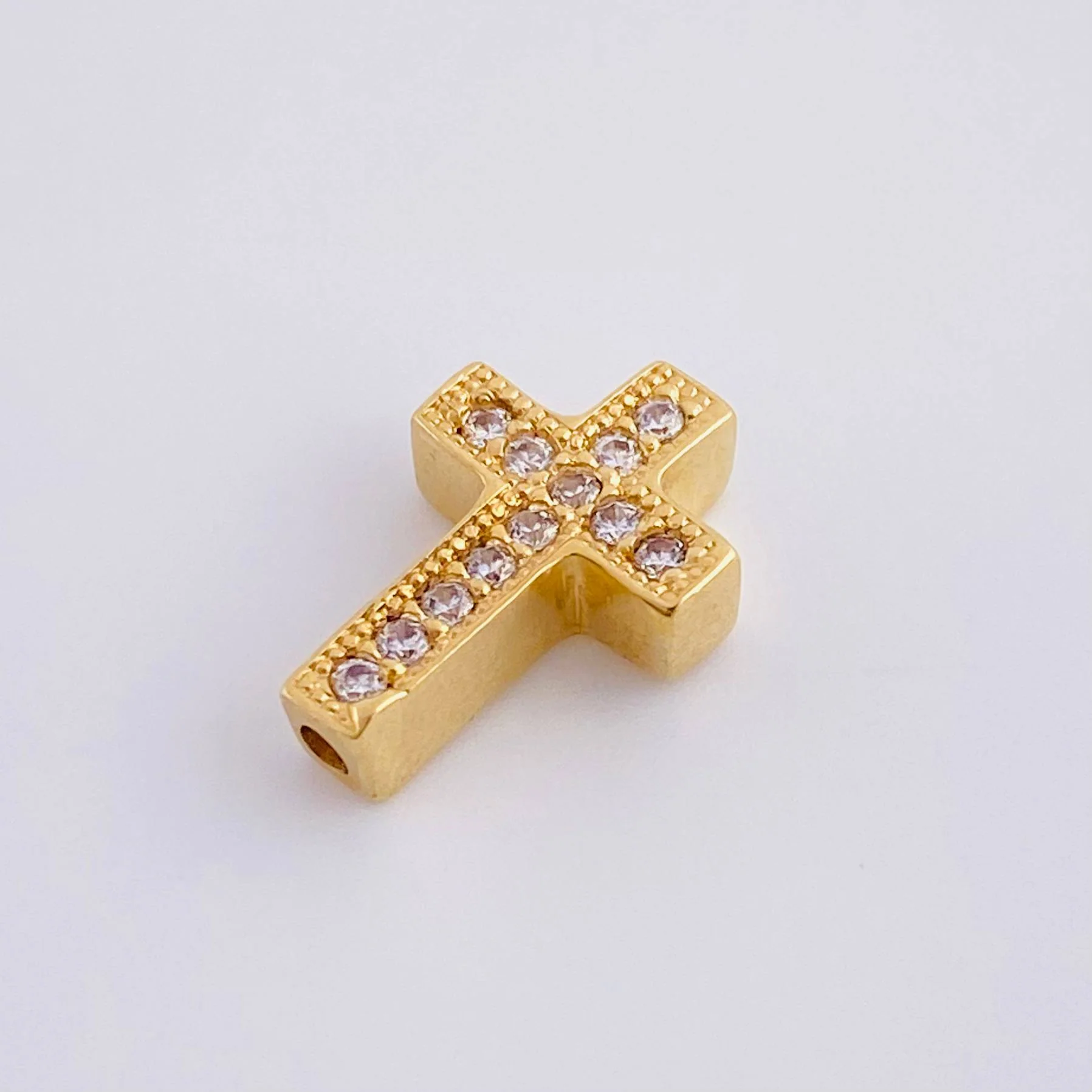 Herraje Cruz 1.25 g / 1.3 cm Oro Amarillo 18K - Image 2