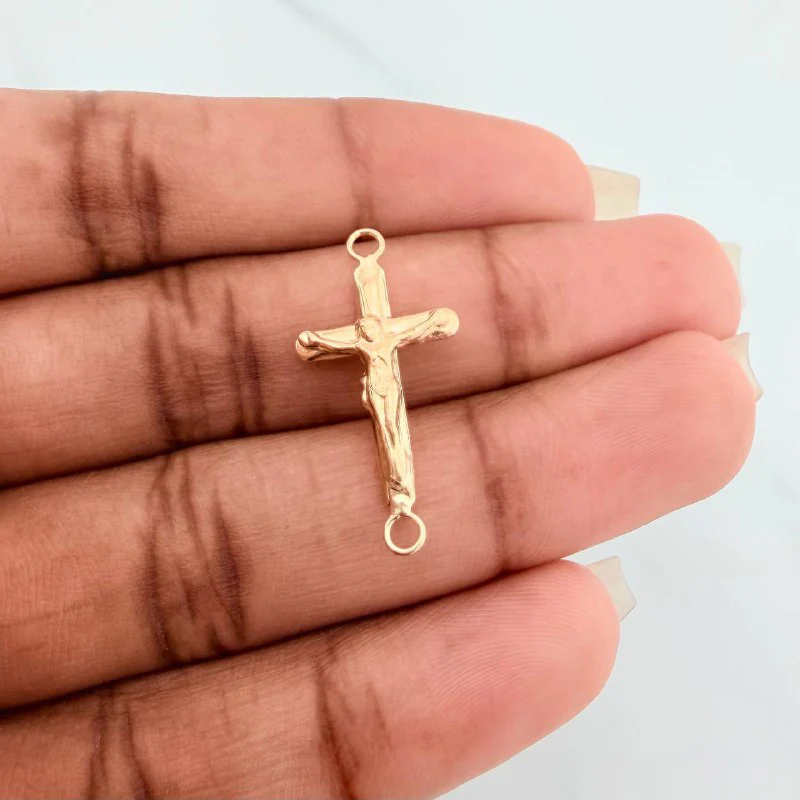 Herraje Cruz Cristo 0.7gr / 2.6cm / Oro Amarillo 18K % - Image 4