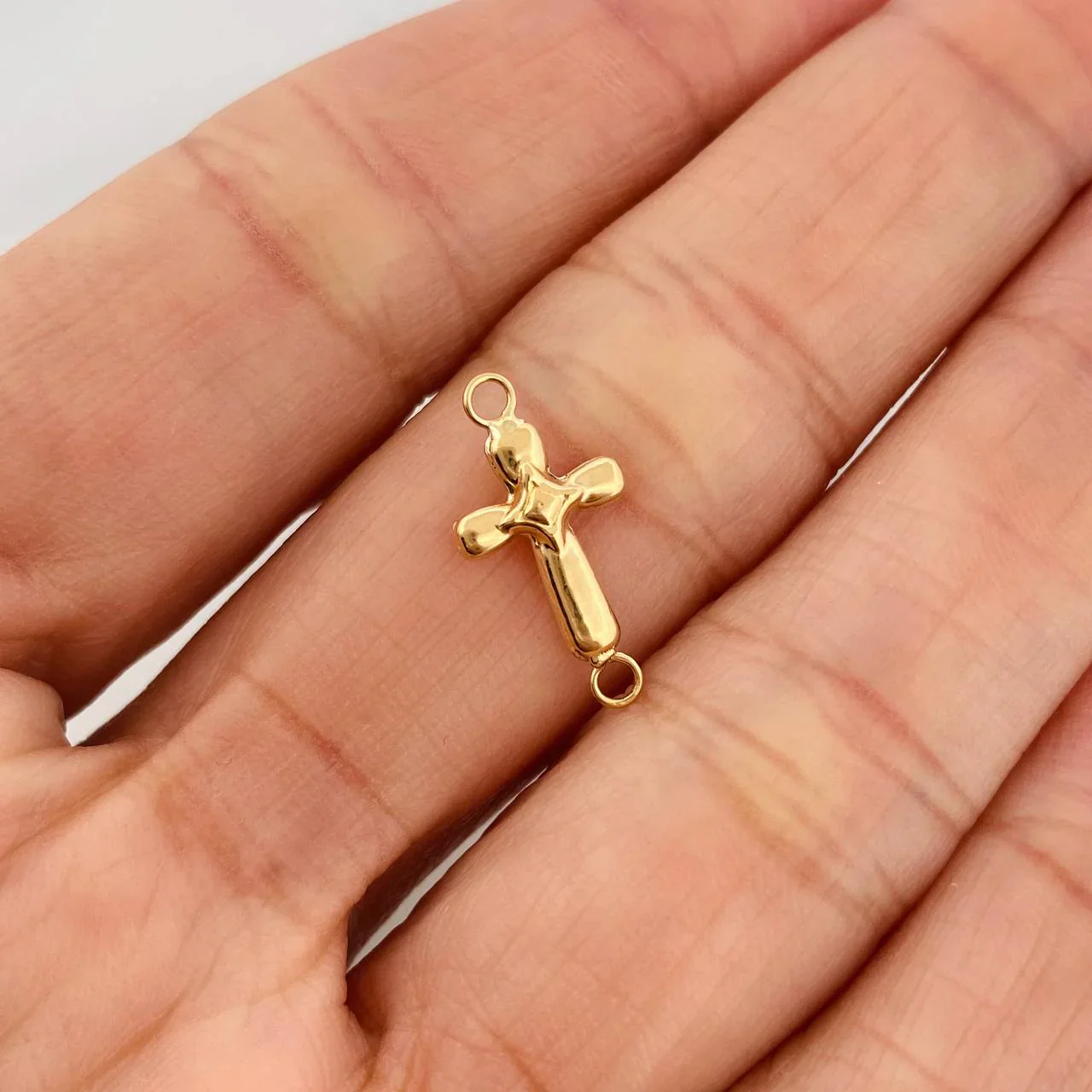 Herraje Cruz Estrella 0.3gr / 1.8cm / Oro Amarillo 18K % - Image 4