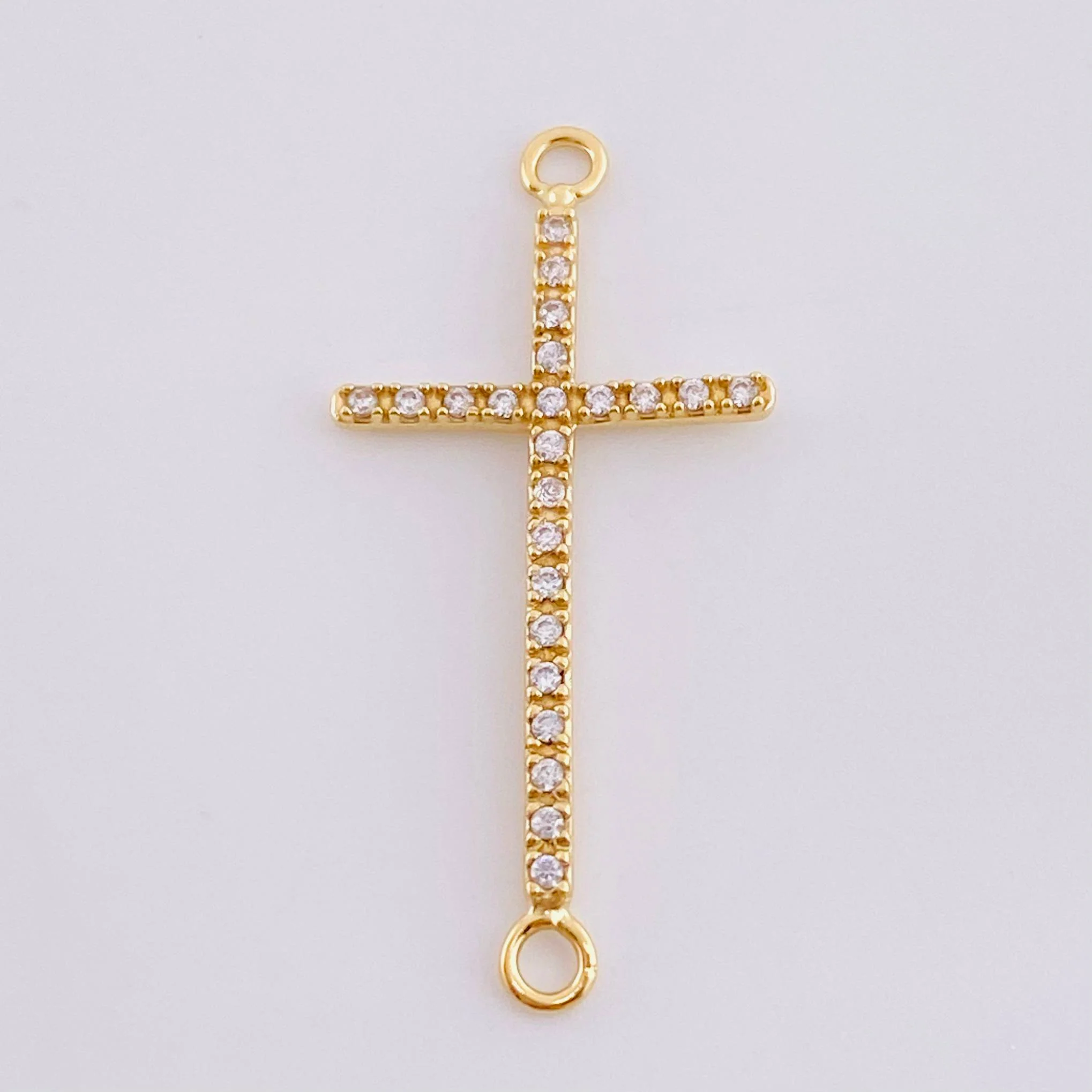 Herraje Cruz Tupida 0.75 g / 3 cm Oro Amarillo 18K
