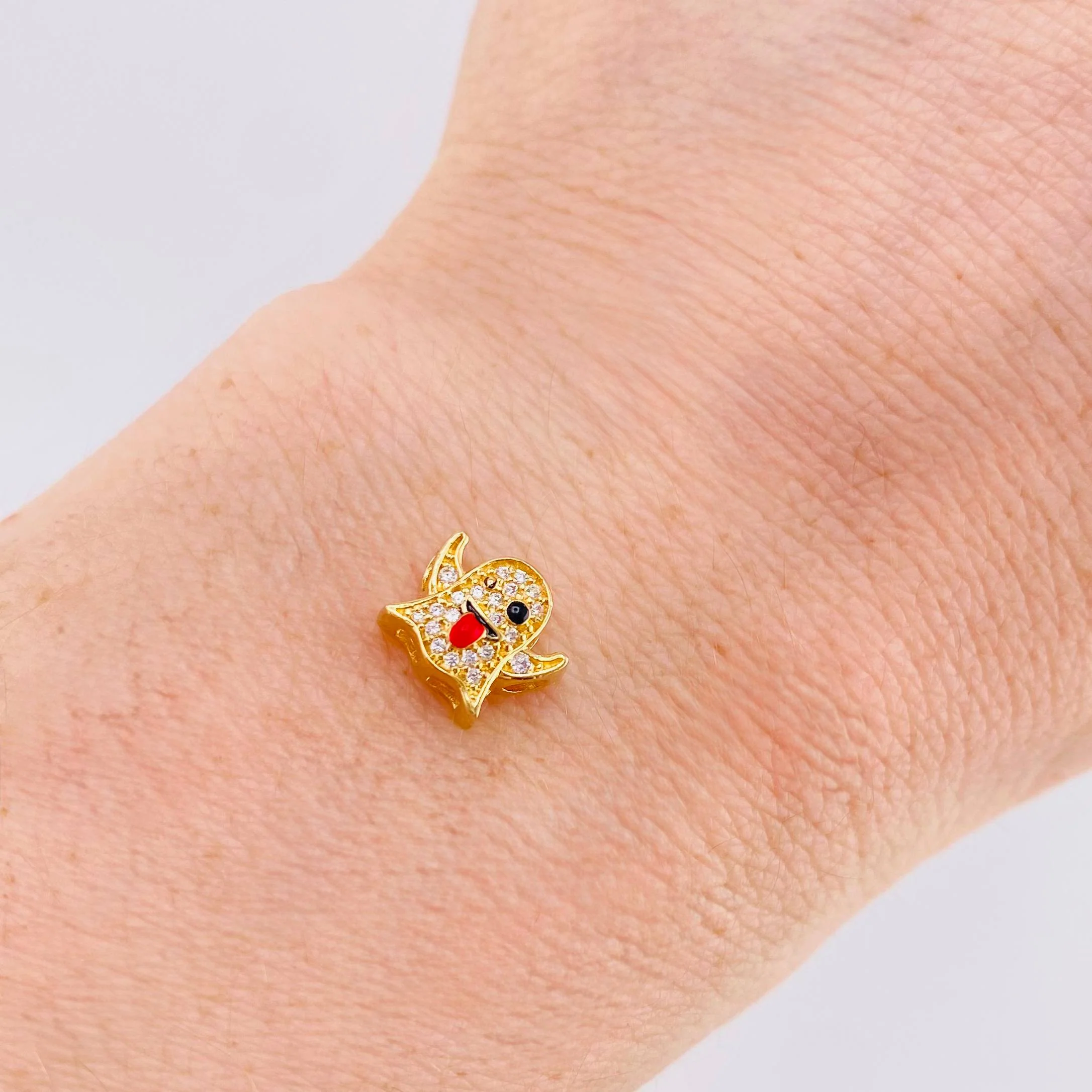 Herraje Emoji Fantasma 0.85gr / 0.8cm / Oro Amarillo 18K - Image 4