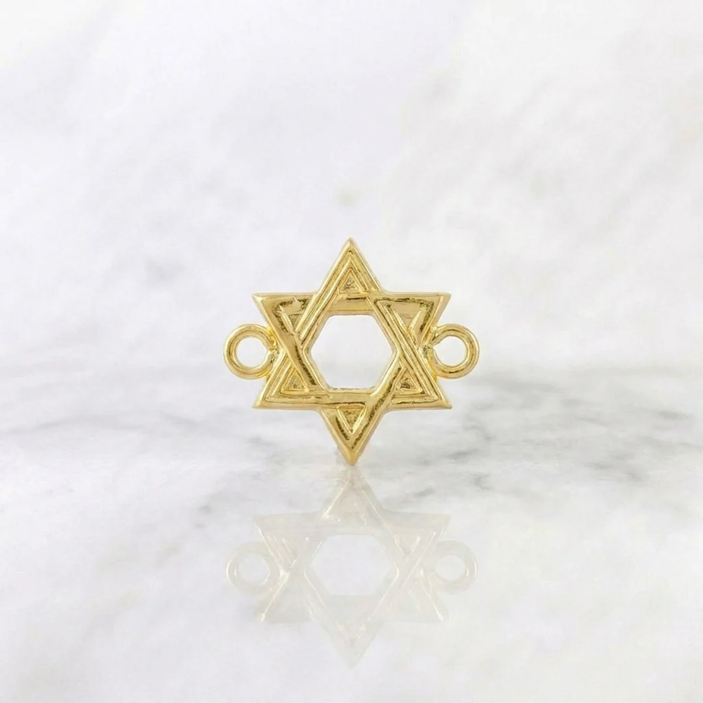 Herraje Estrella De David 0.6 g / 1.6 cm Oro Amarillo 18K