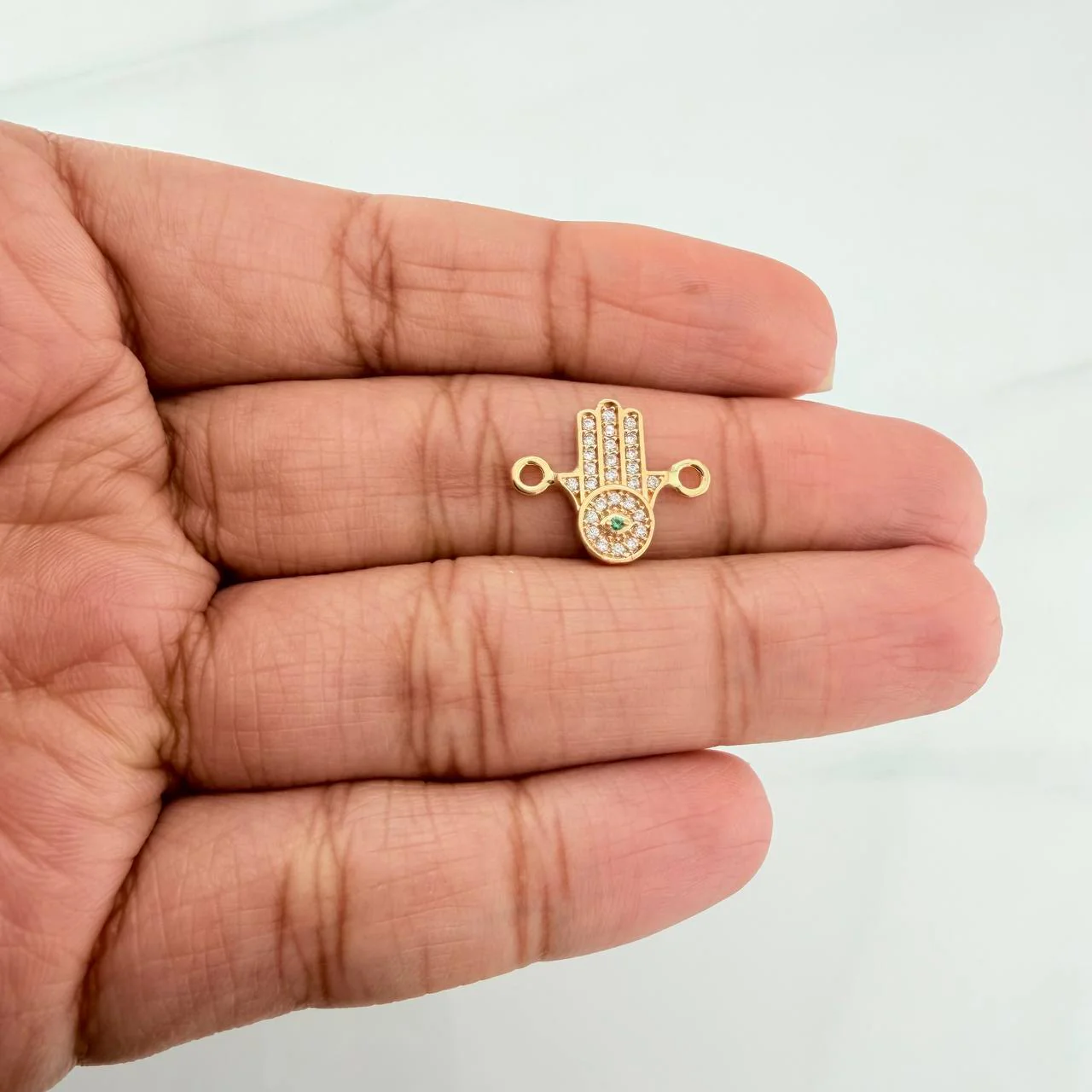 Herraje Mano Hamsa 1.05 g / 1.6 cm Oro Amarillo 18K - Image 4