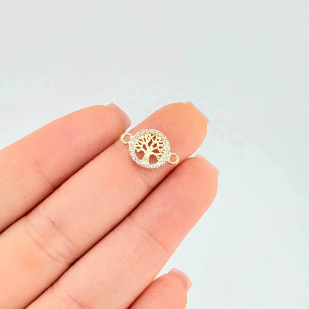 Herraje Medalla Arbol De La Vida 0.55 g / 1.5 cm Oro Amarillo 18K - Image 5