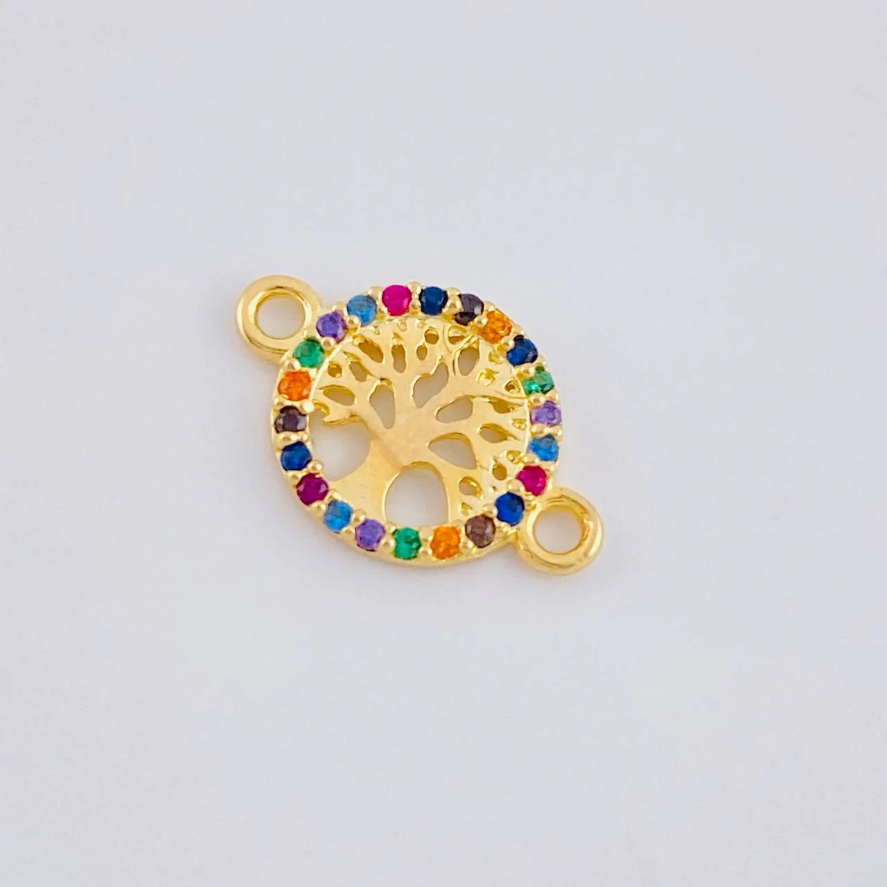 Herraje Medalla Arbol De La Vida 0.6 g / 1.5 cm Oro Amarillo 18K - Image 2