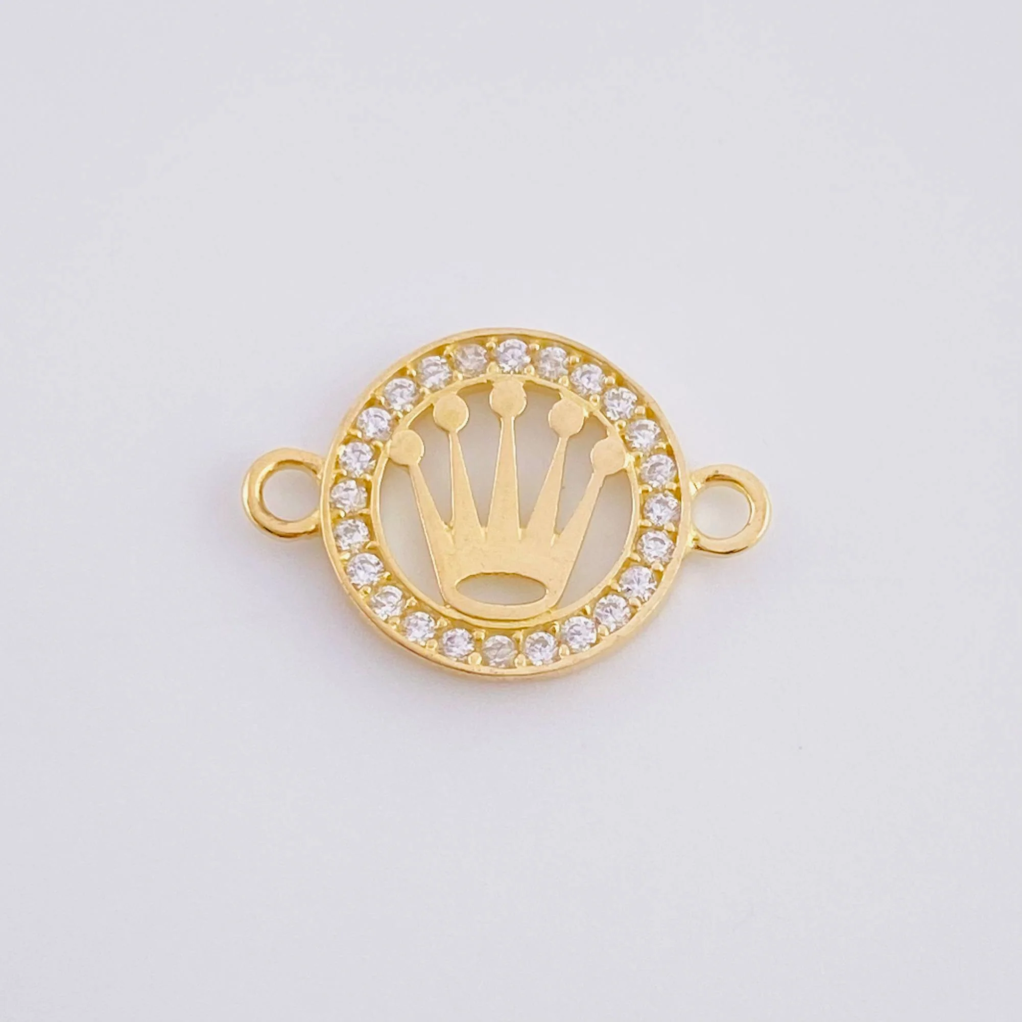 Herraje Medalla Corona 0.7 g / 1.5 cm Oro Amarillo 18K