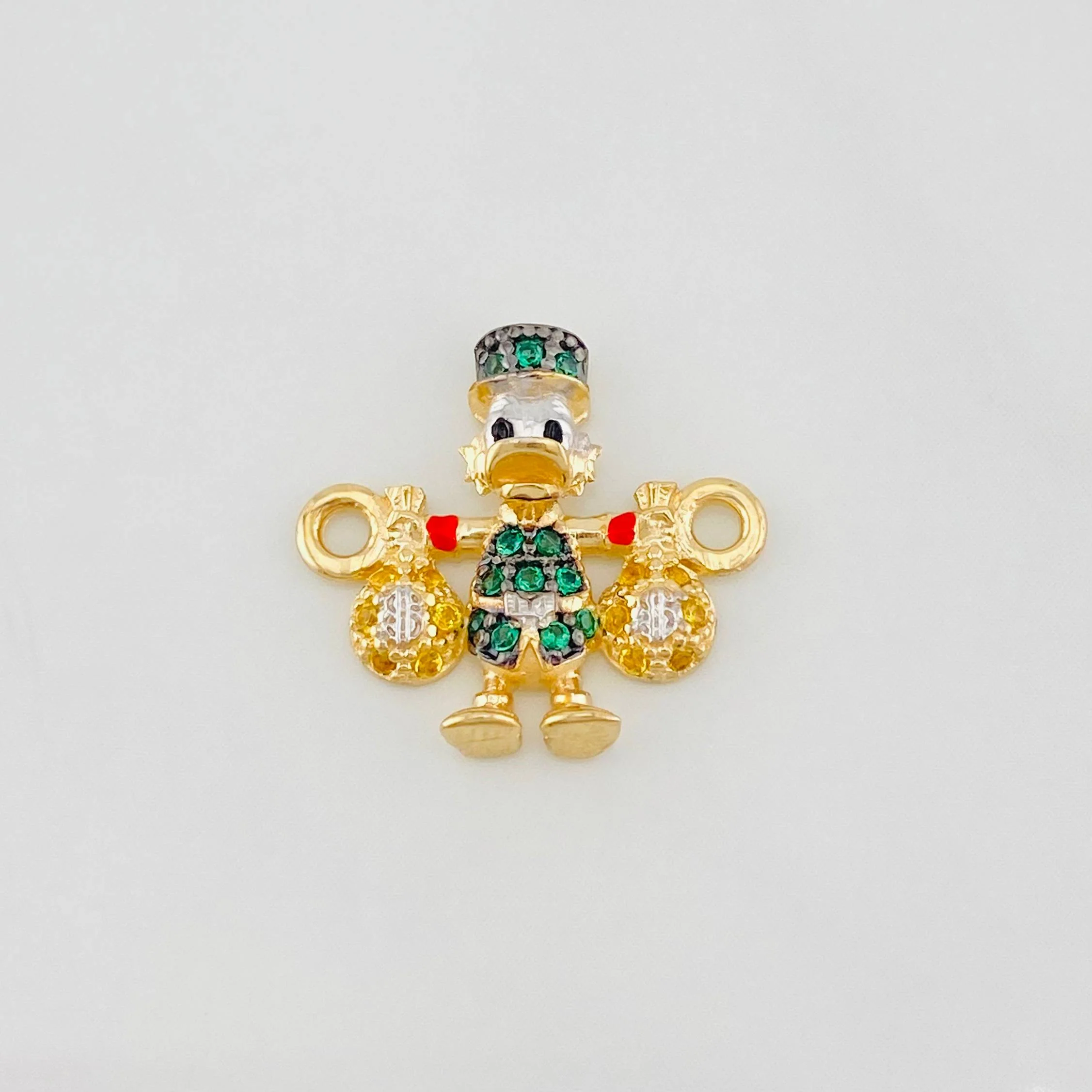 Herraje Pato Bolsas de Dinero 1.7g / 1.5cm Tres Oros 18K