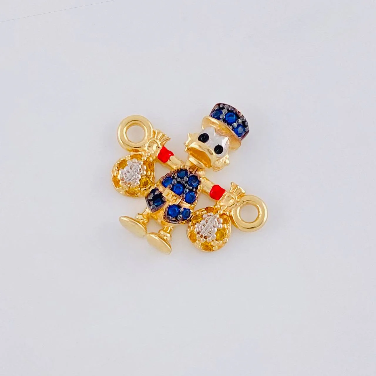Herraje Pato Bolsas Dinero 1.4 g / 1.6 cm Oro Amarillo 18K - Image 2