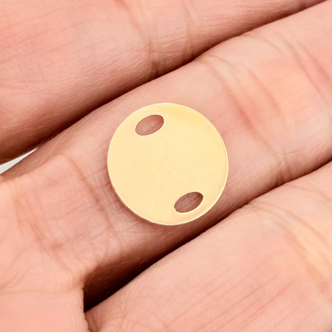 Herraje Placa Circular 0.45gr / 1.3cm / Oro Amarillo 18K - Image 4