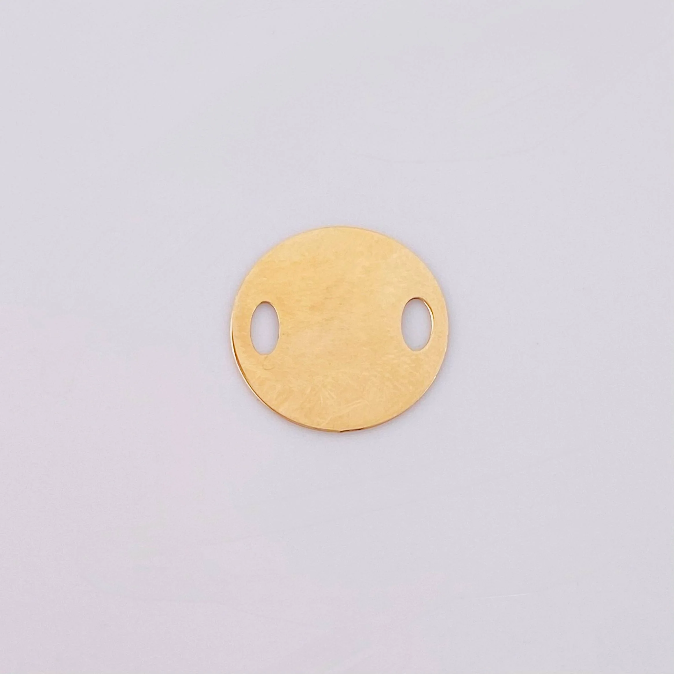 Herraje Placa Circular 0.5gr / 1.2cm / Oro Amarillo 18K