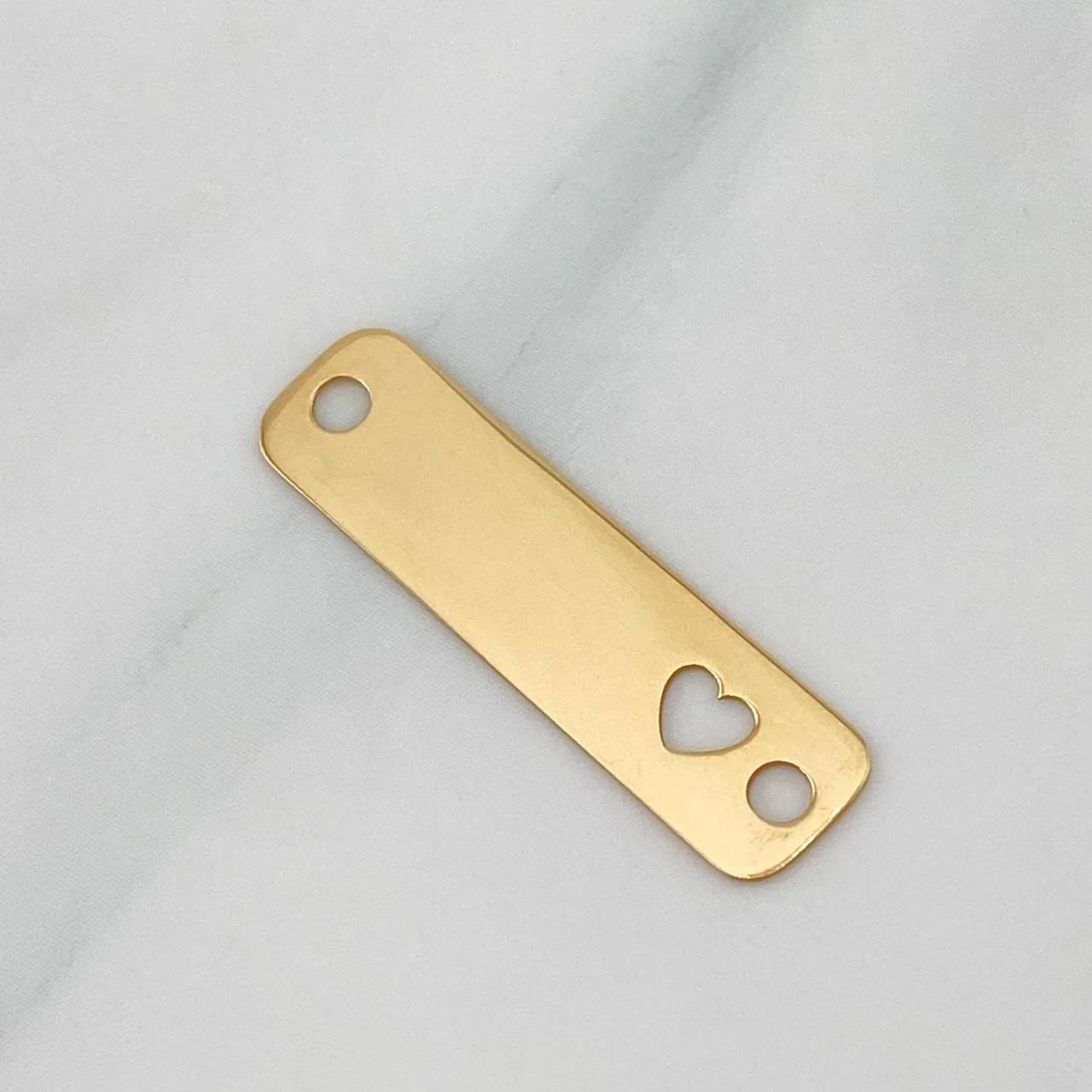 Herraje Placa Corazon 0.7 g / 2.6 cm Oro Amarillo 18K - Image 3