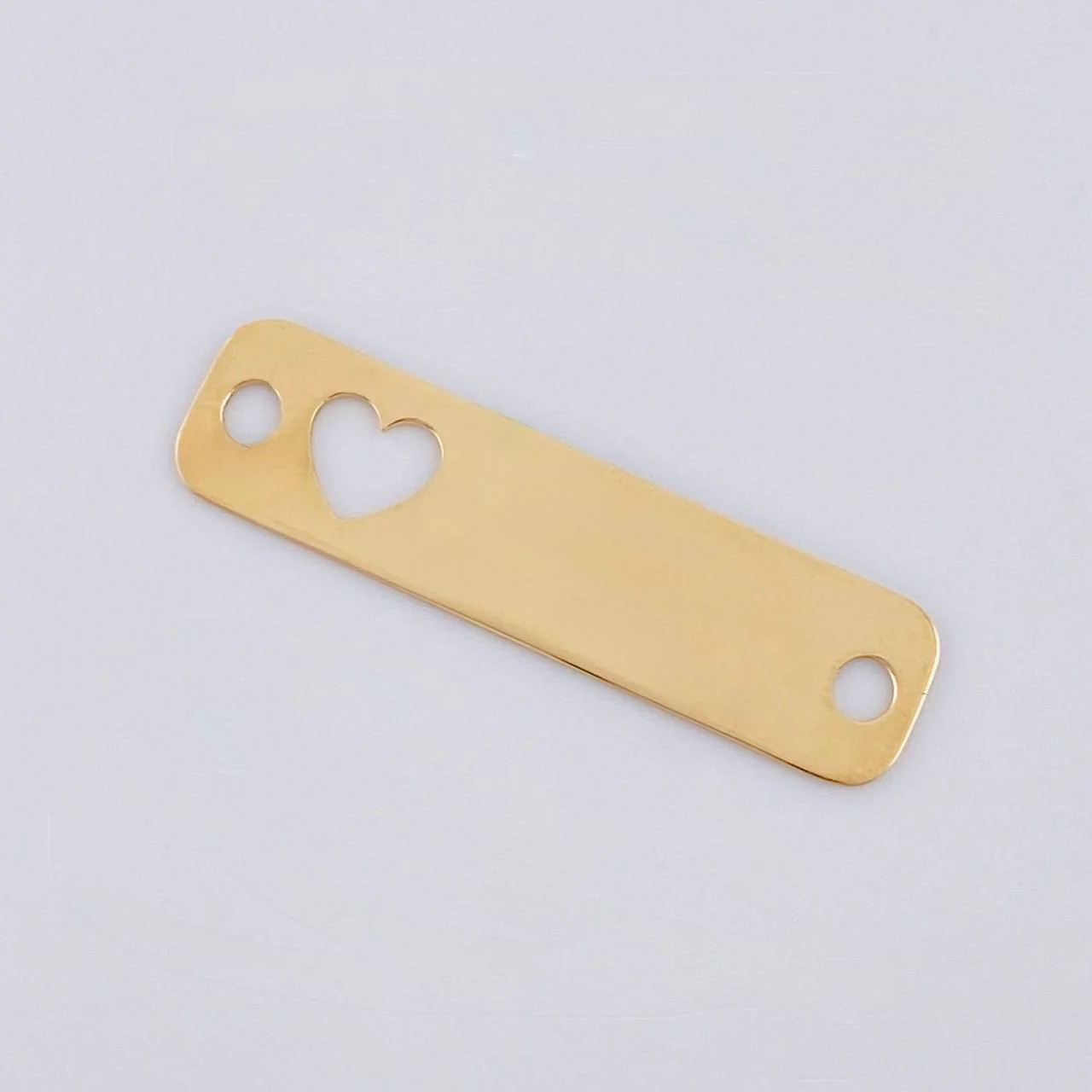 Herraje Placa Corazón 0.75 g / 2.8 cm Oro Amarillo 18K - Image 4