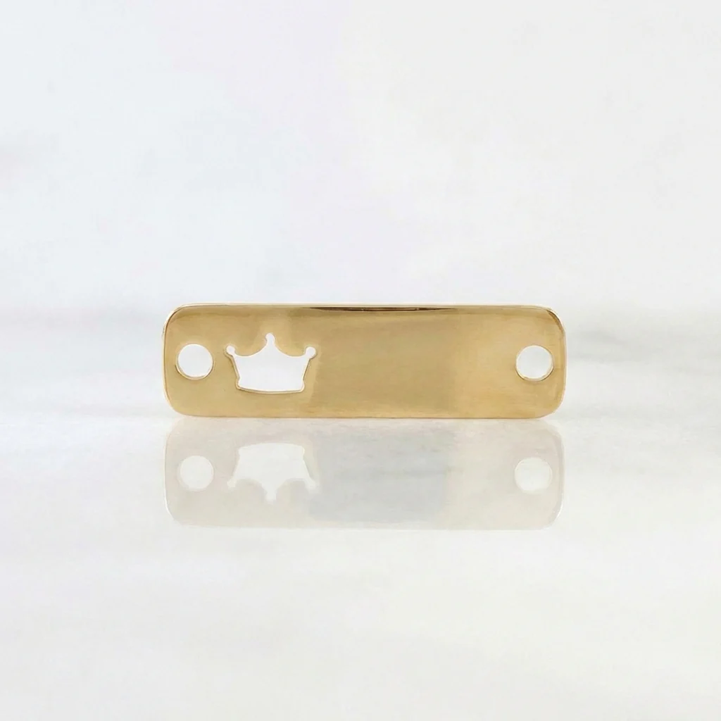 Herraje Placa Corona 0.7 g / 2.6 cm Oro Amarillo 18K