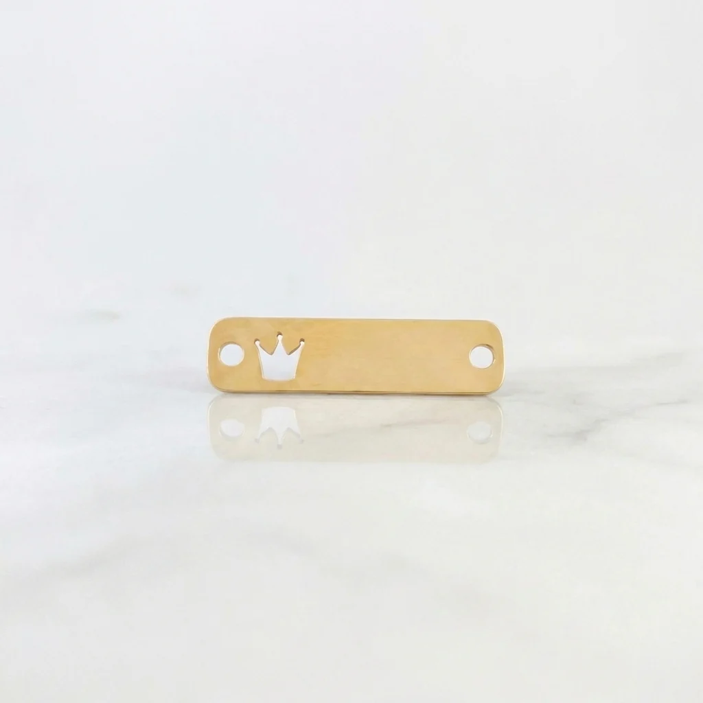 Herraje Placa Corona 0.7 g / 2.8 cm Oro Amarillo 18K