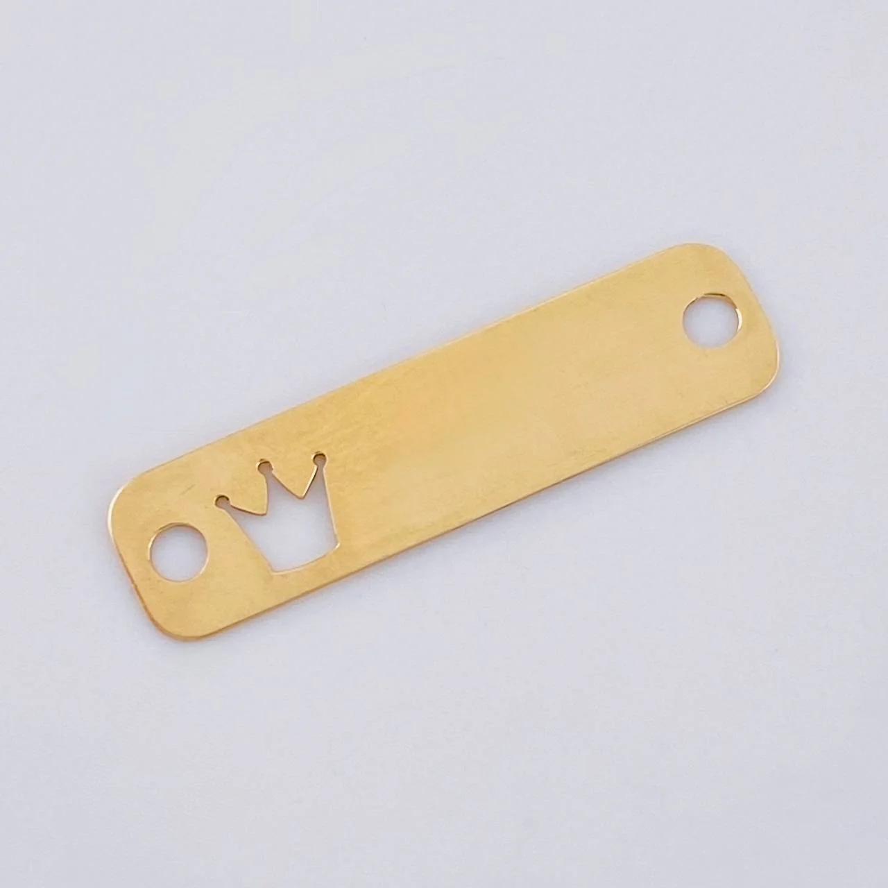 Herraje Placa Corona 0.75 g / 2.8 cm Oro Amarillo 18K - Image 2