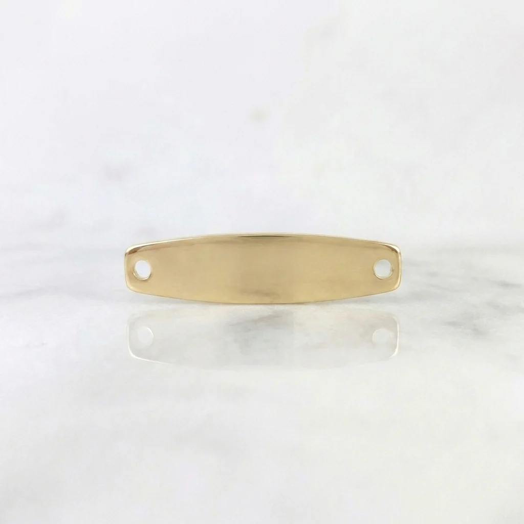 Herraje Placa Hexagonal 0.7gr / 2.8cm / Oro Amarillo 18K *