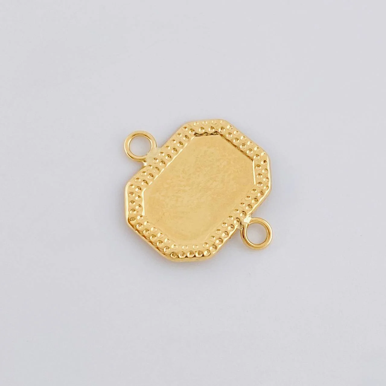 Herraje Placa Marco Bordeado 0.5 g / 1.9 cm Oro Amarillo 18K - Image 4